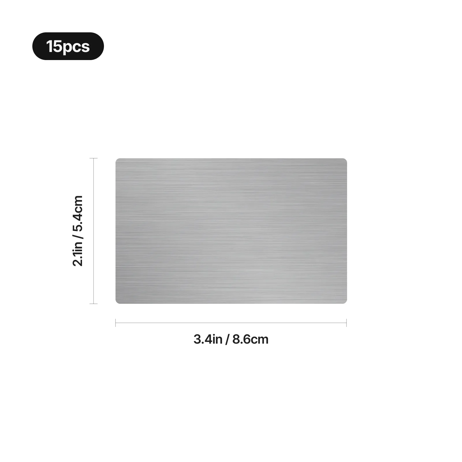 0.5 mm Stainless Steel Business Cards (15 pcs) - Image 3
