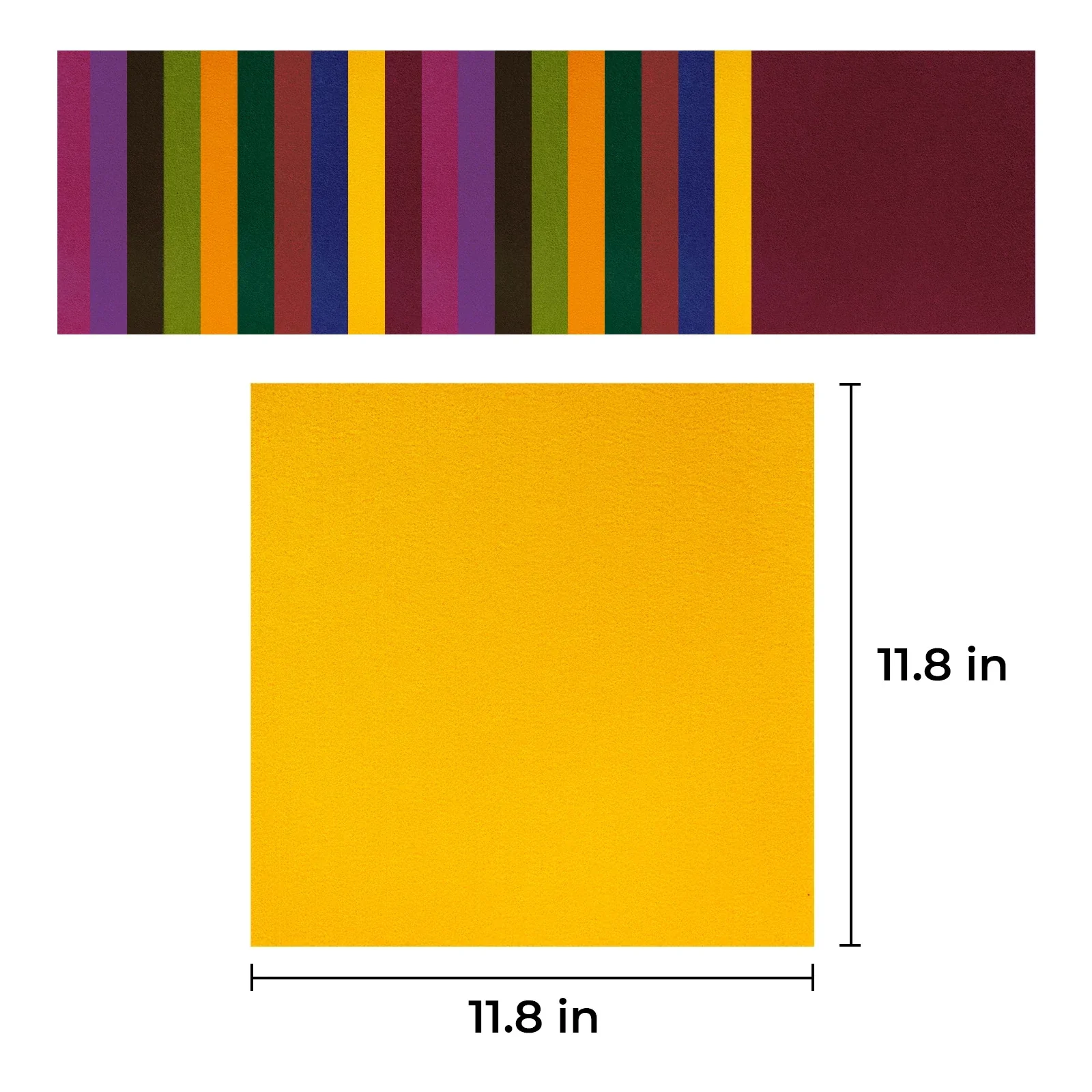 1mm 10-Color Duo Felt Fabric Squares (20pcs) - Image 3
