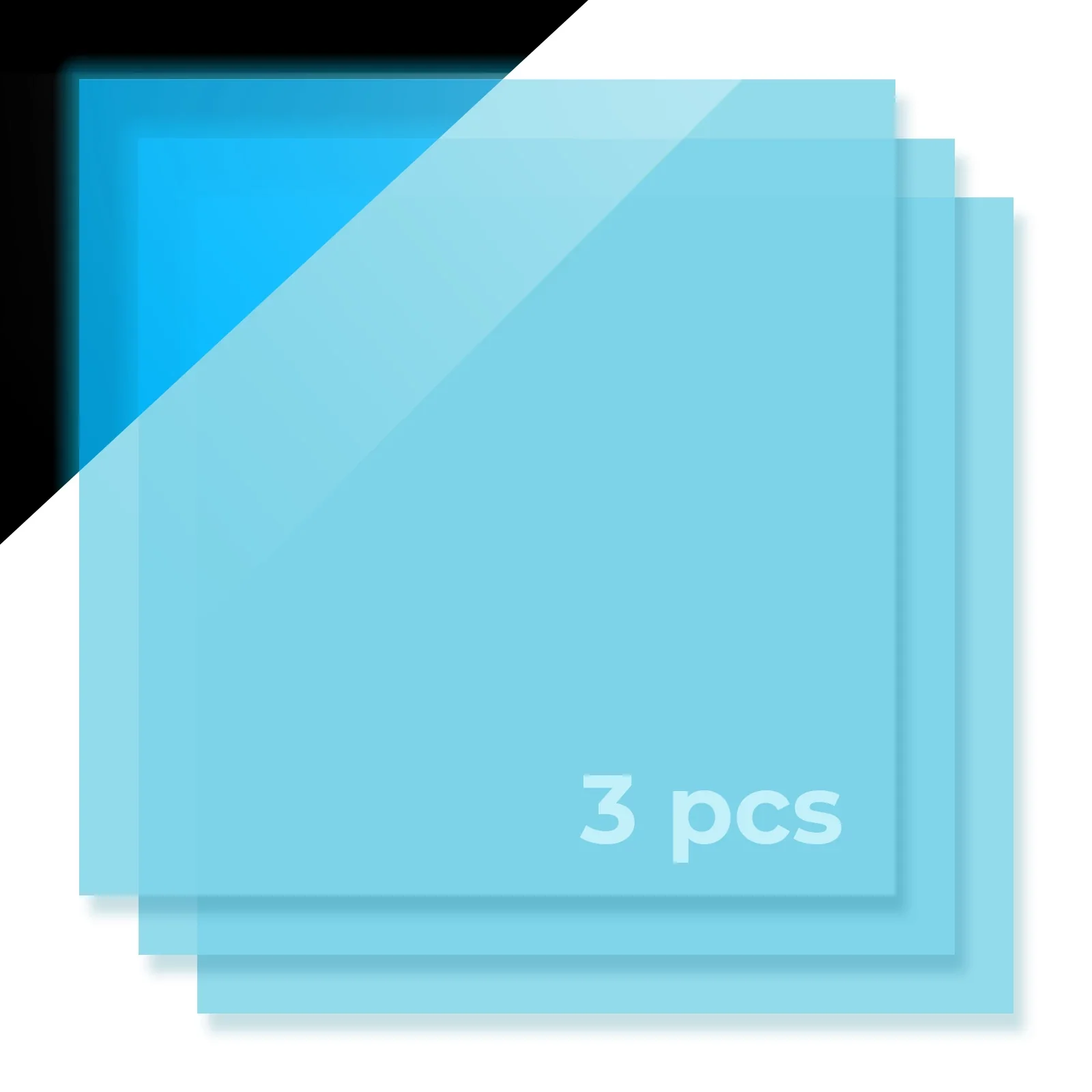 3mm Blue Turquoise Glow in the Dark Acrylic Sheet Plexiglass (3pcs) - Image 4