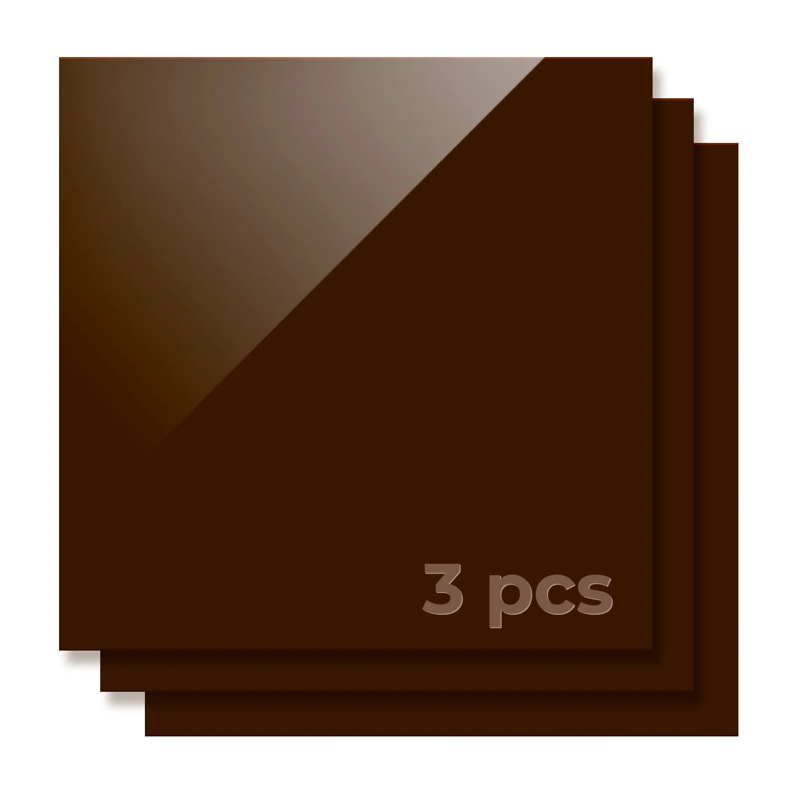 3mm Brown Opaque Glossy Acrylic Sheet (3pcs) - Image 3
