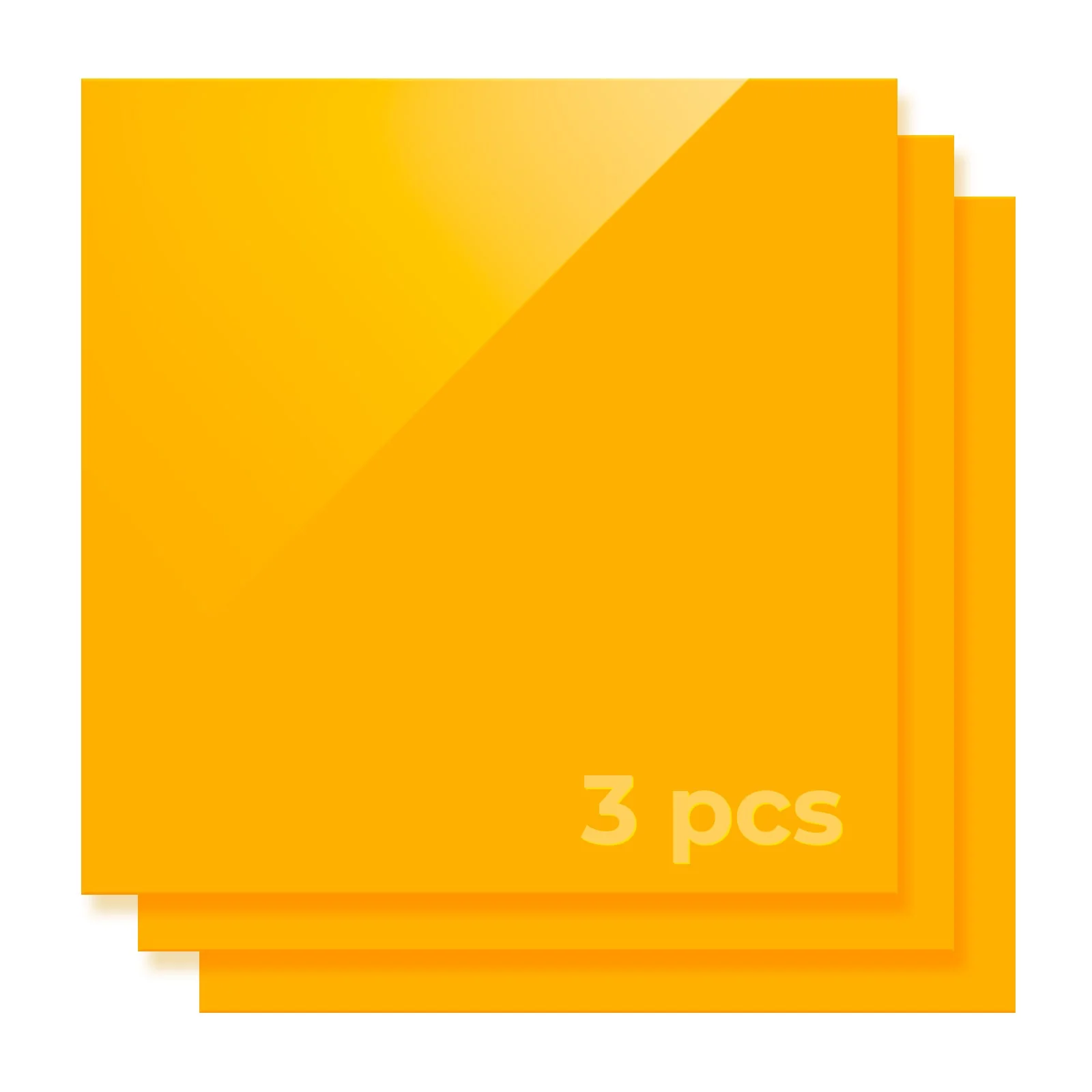 3mm Chrome Yellow Opaque Glossy Acrylic Sheet (3pcs) - Image 3