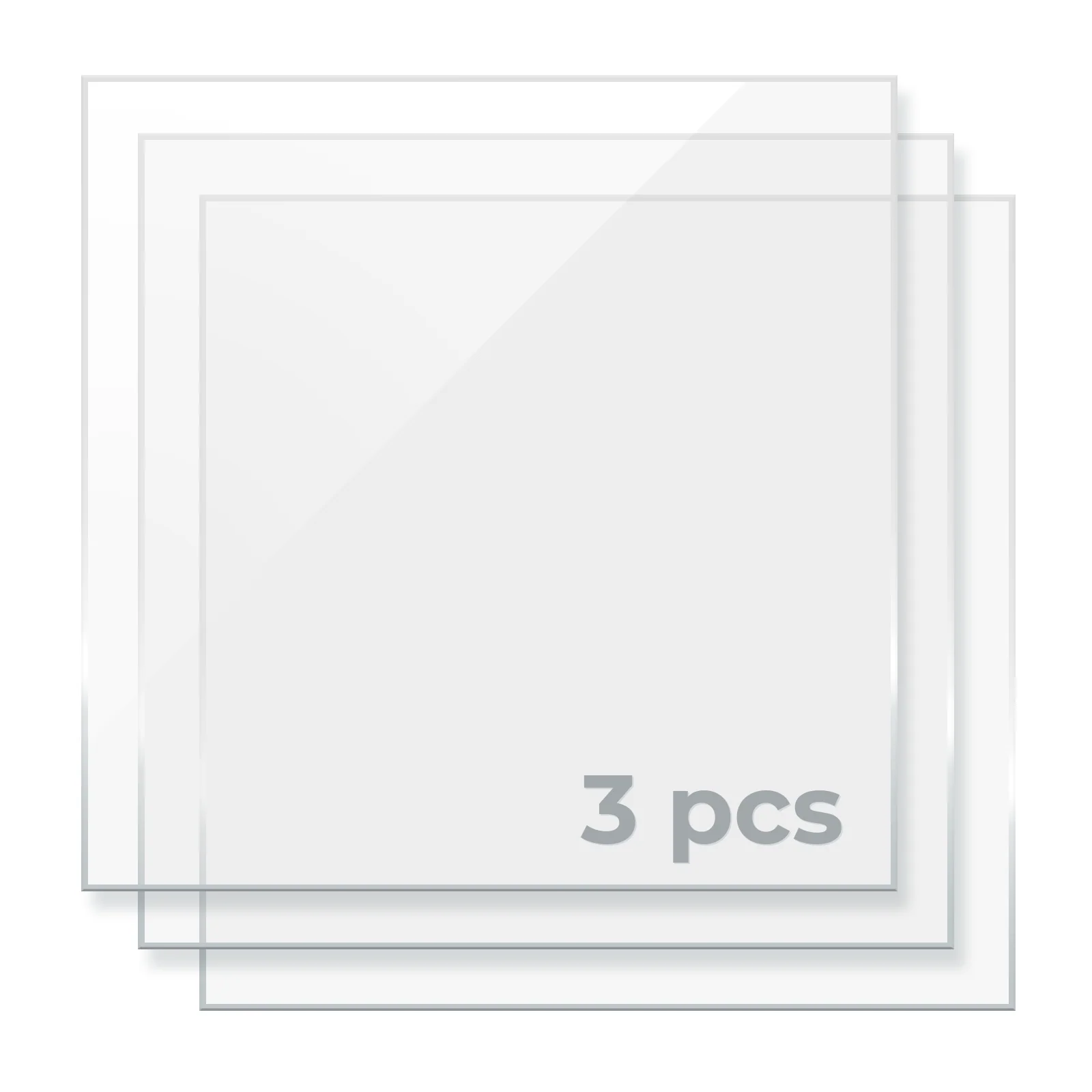 3mm Clear Transparent Glossy Acrylic Sheet Plexiglass (3pcs) - Image 2