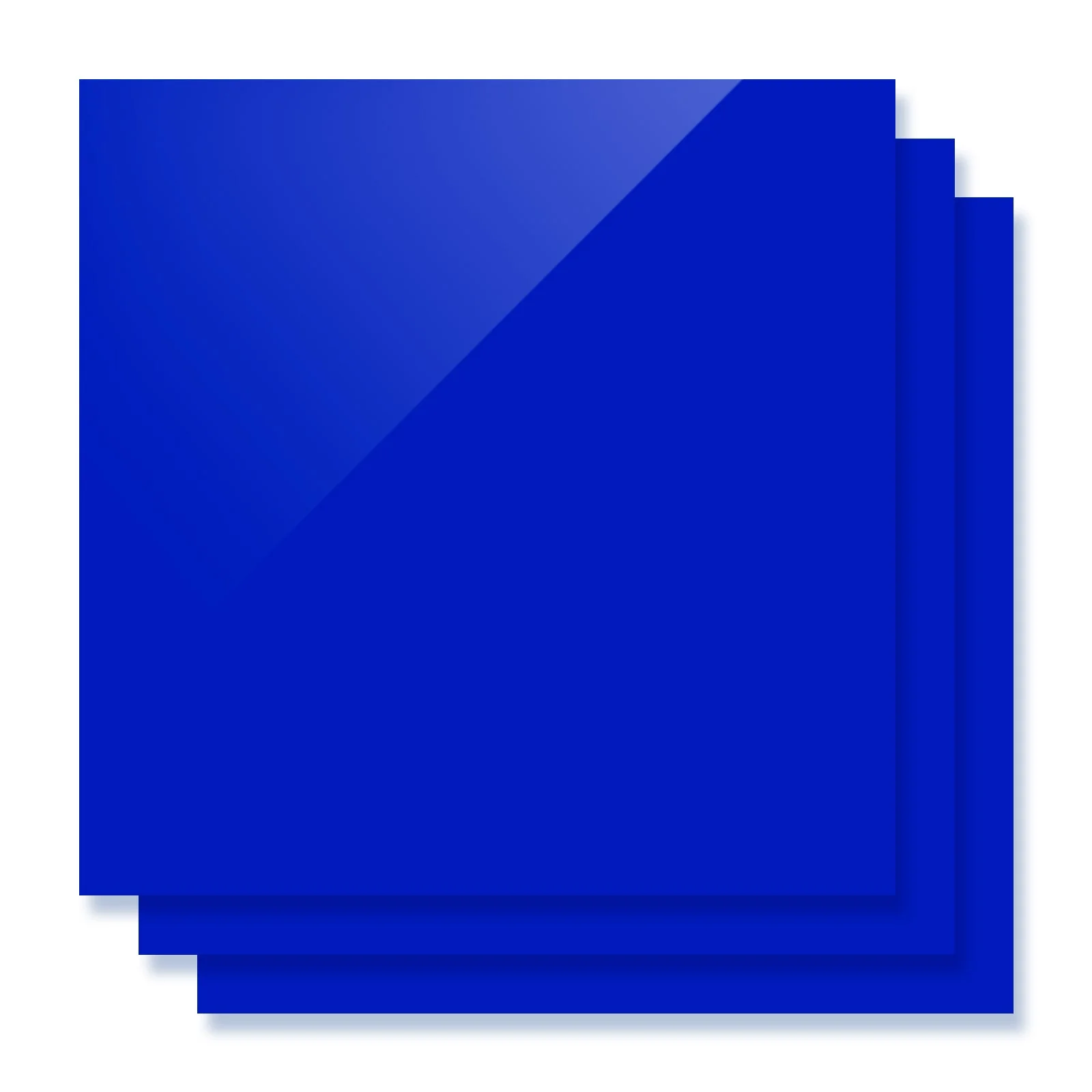 3mm Deep Blue Opaque Glossy Acrylic Sheet Plexiglass (3pcs) - Image 4