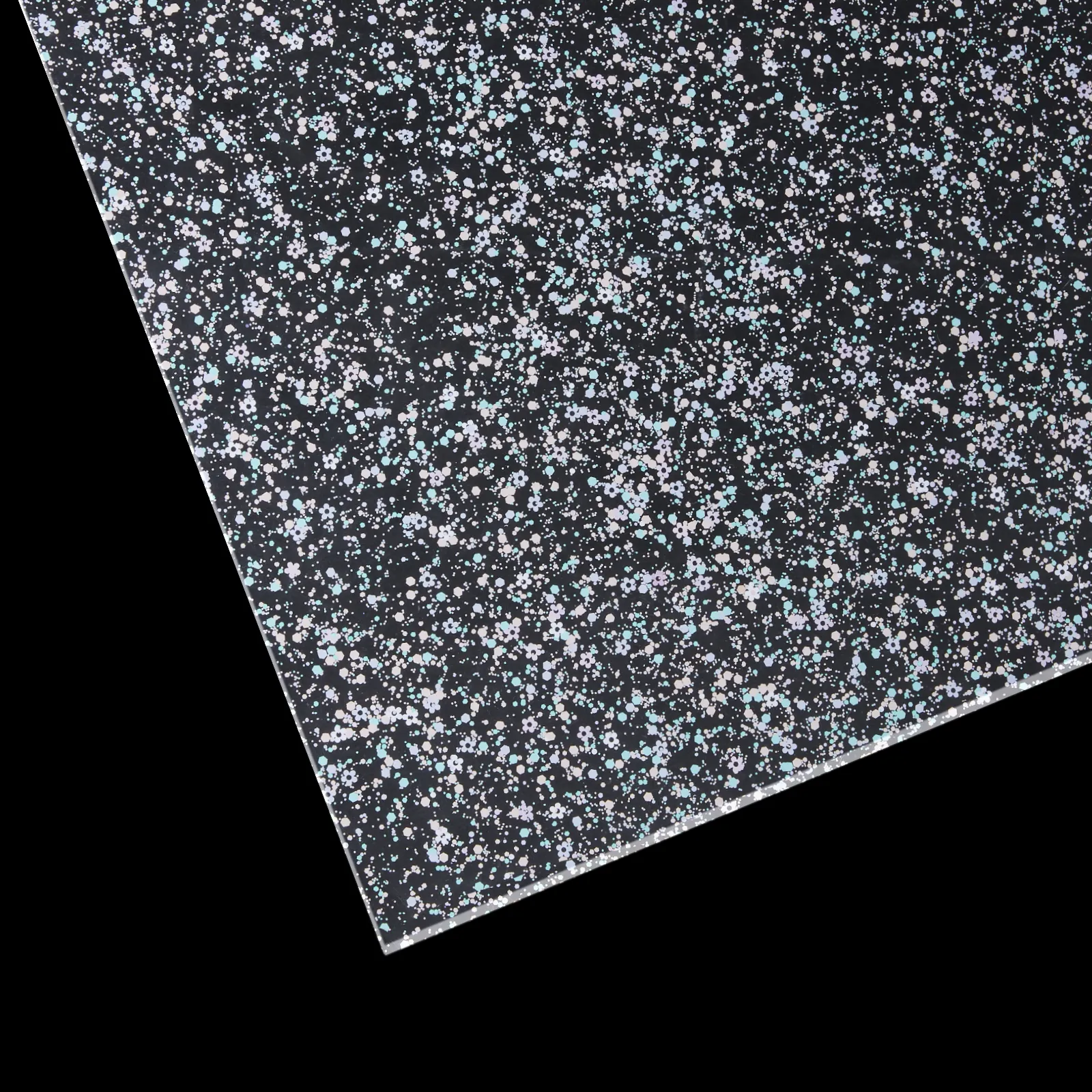 3mm Flowers Purple Green Glitter Dots Acrylic Sheet Plexiglass (3pcs)