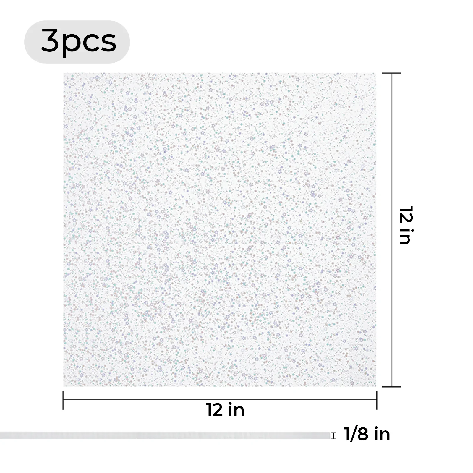 3mm Flowers Purple Green Glitter Dots Acrylic Sheet Plexiglass (3pcs) - Image 4