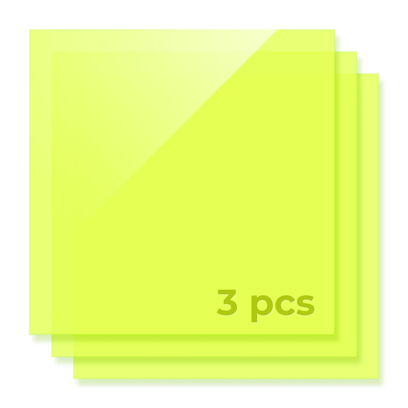 3mm Fluorescent Green Translucent Glossy Acrylic Sheet (3pcs) - Image 4