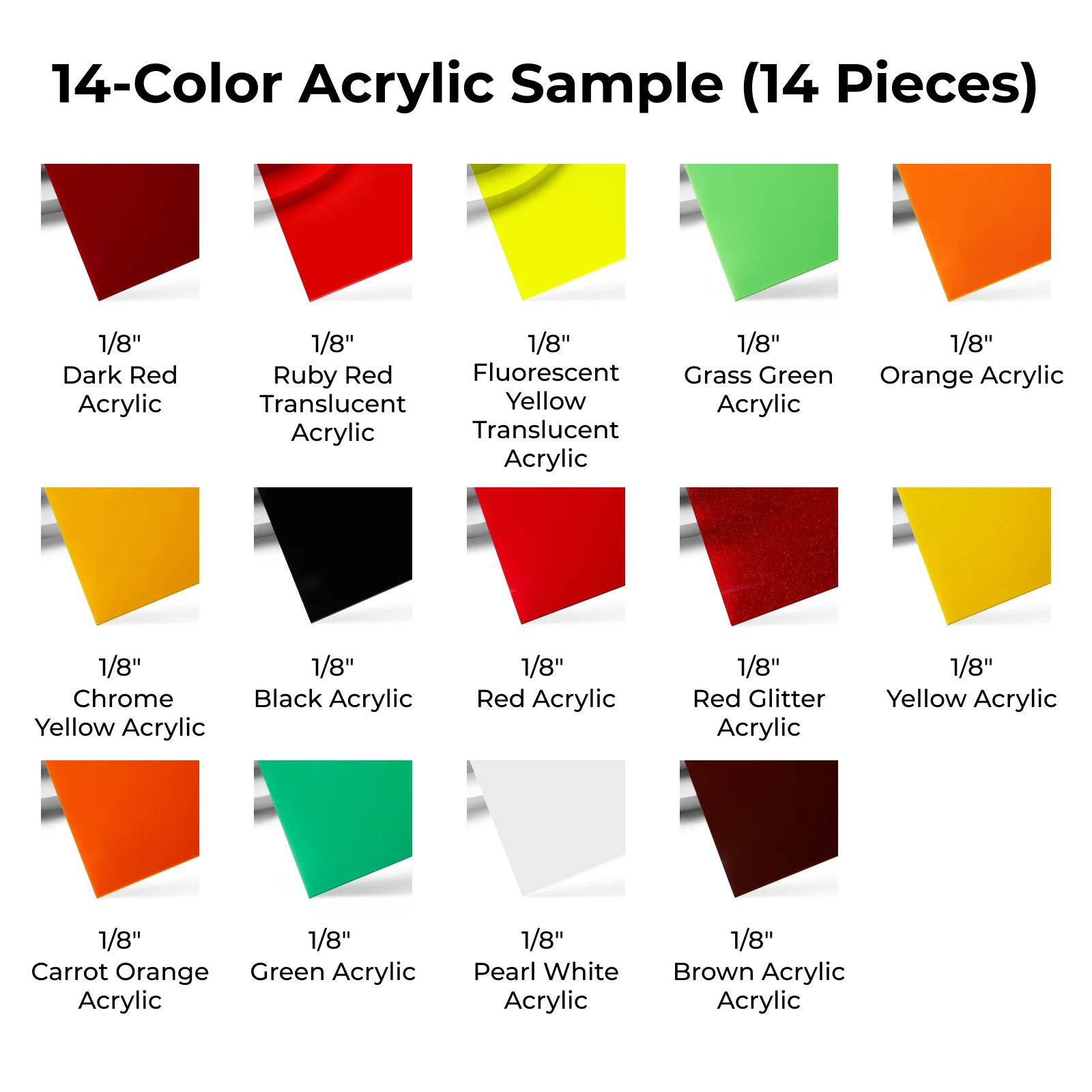 3mm Diode Laser Cutting Acrylic Sample Set (14pcs) - Image 4