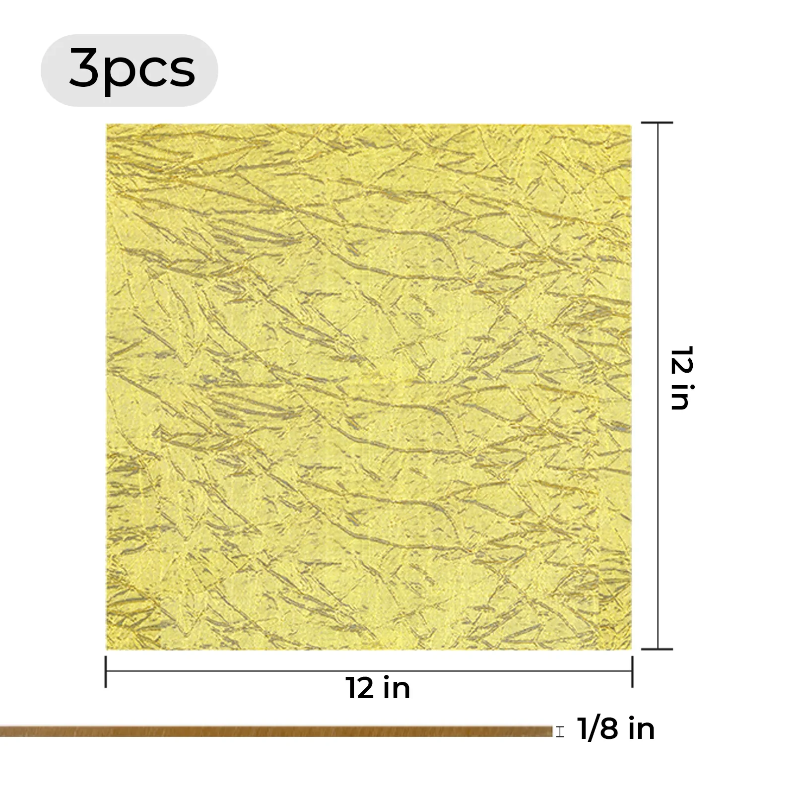 1/8" Gold Metallic Mesh Acrylic Sheet Plexiglass (3pcs) - Image 3