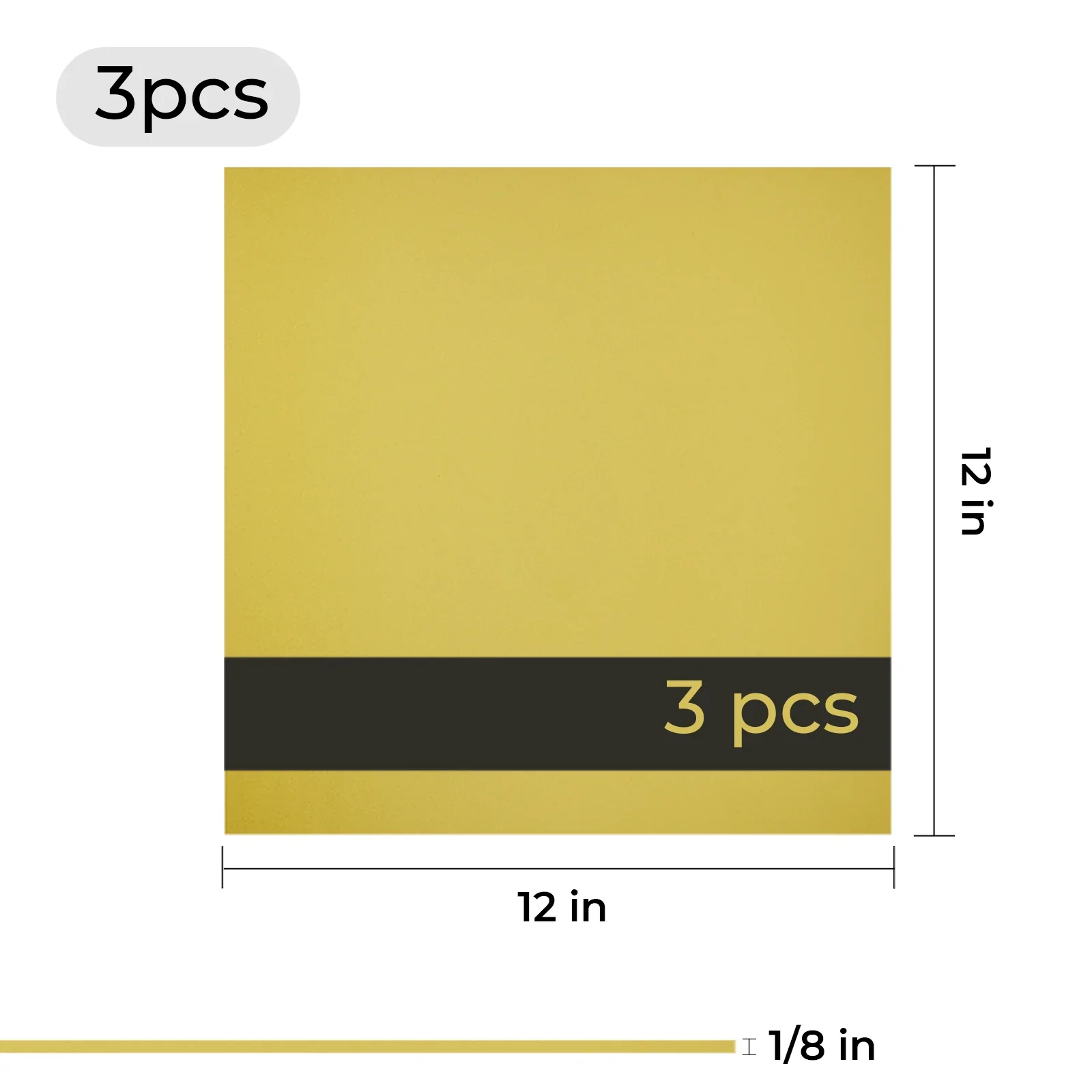 3mm Gold to Black Two-Tone Acrylic Sheet for Diode Laser Cutting (3pcs) - Image 3