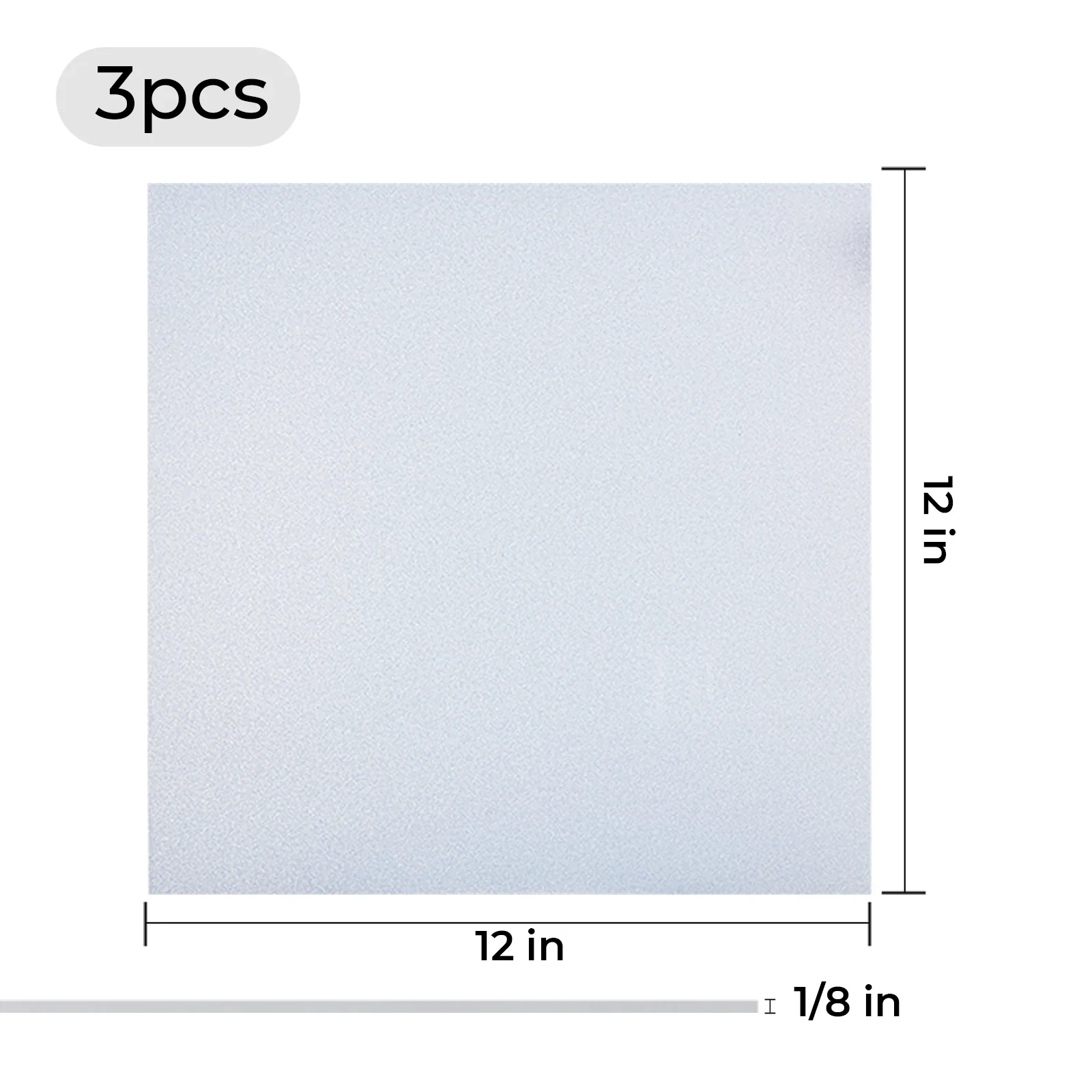 3mm Pearlescent Glitter White Acrylic Sheet Plexiglass (3pcs) - Image 3