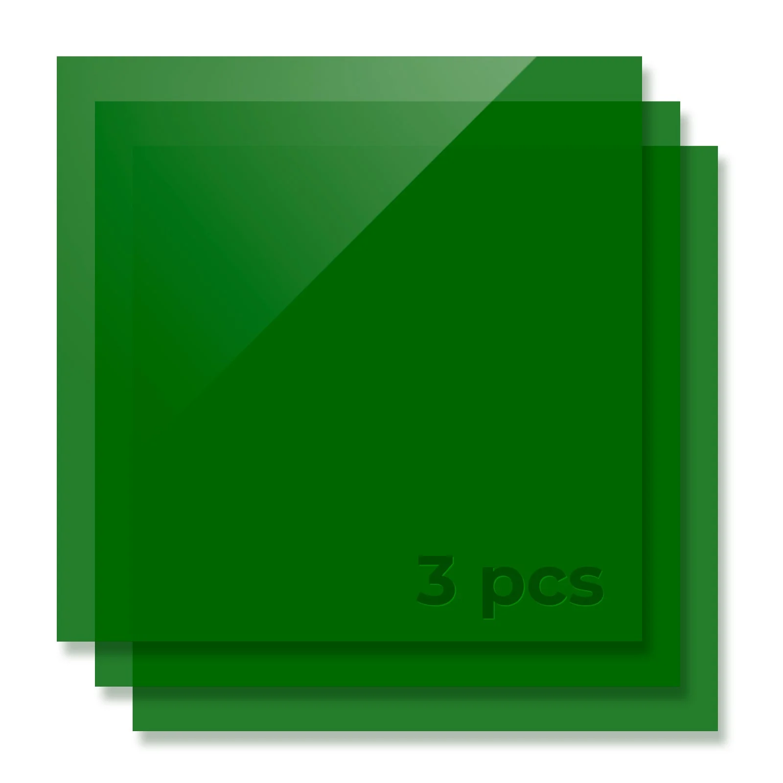 3mm Green Translucent Glossy Acrylic Sheet (3pcs) - Image 4
