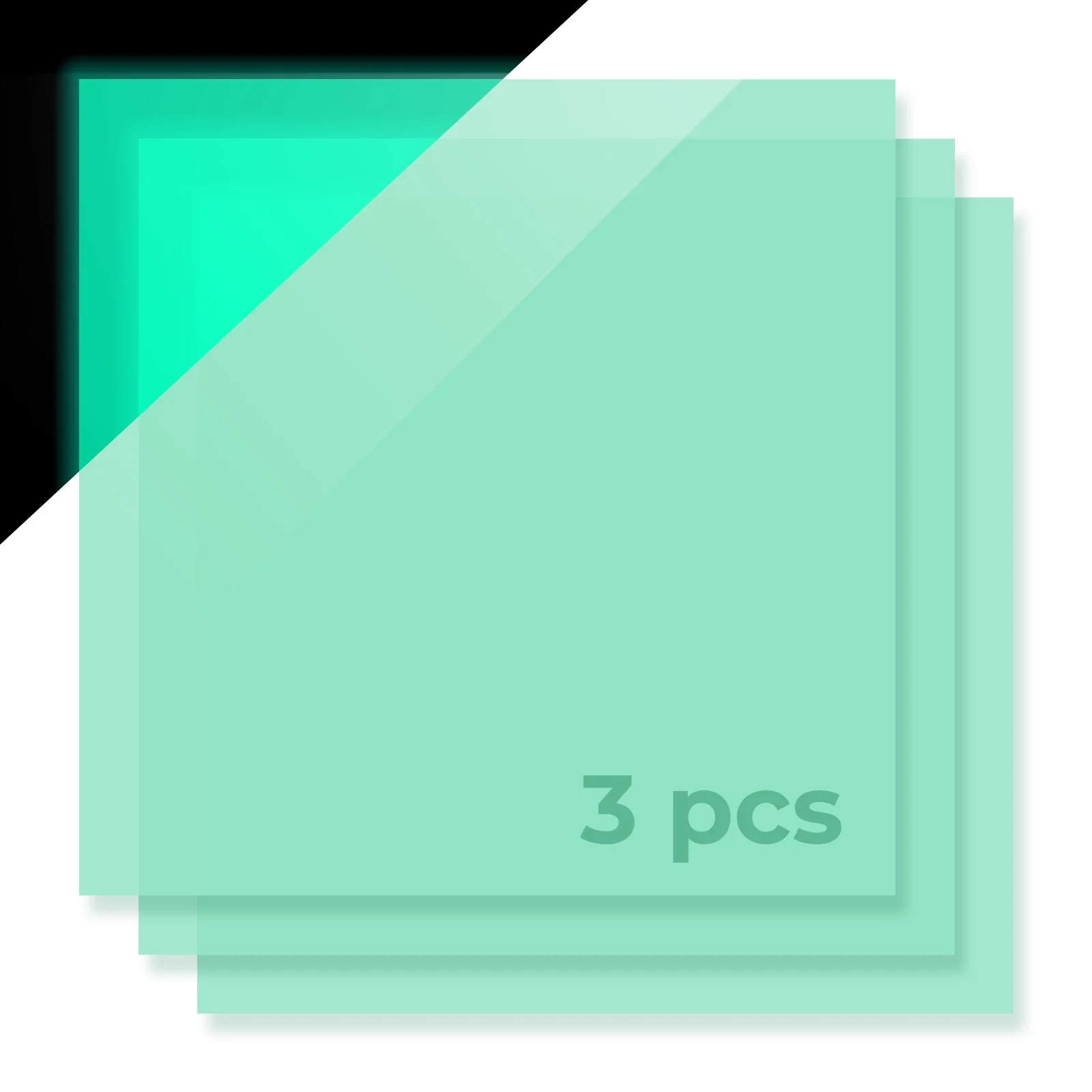 3mm Green Turquoise Glow in the Dark Acrylic Sheet Plexiglass (3pcs) - Image 5