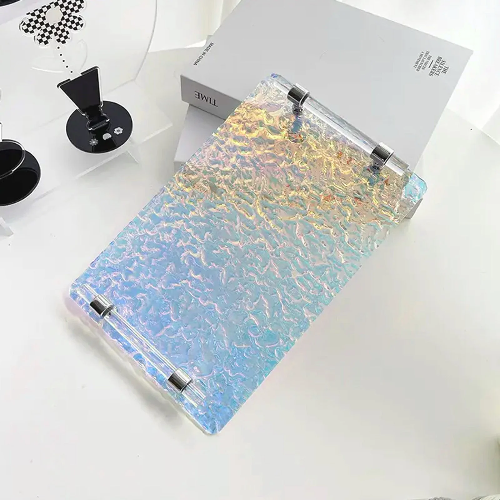 3mm Iridescent Transparent Blue Film Water Ripple Acrylic Plexiglass (3pcs) - Image 2