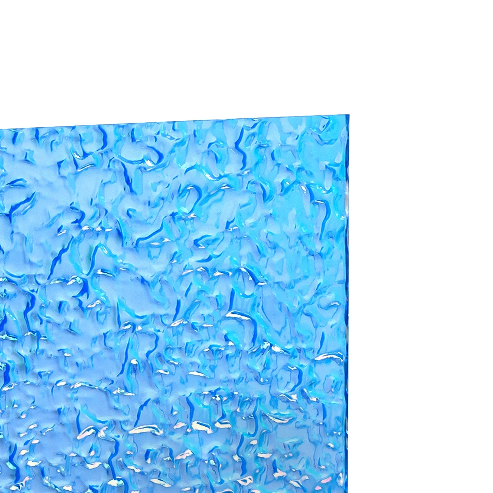 3mm Iridescent Transparent Blue Film Water Ripple Acrylic Plexiglass (3pcs) - Image 4