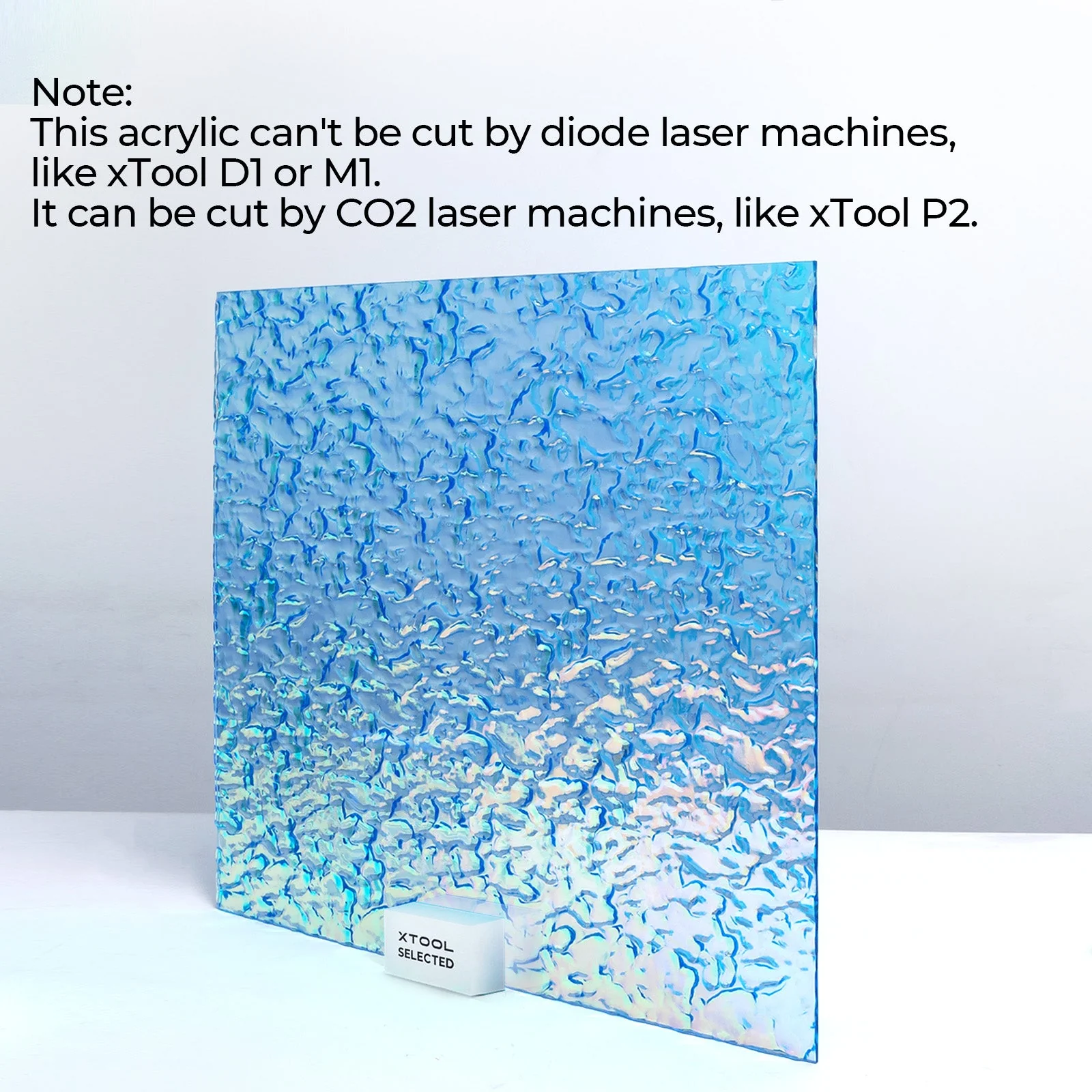 3mm Iridescent Transparent Blue Film Water Ripple Acrylic Plexiglass (3pcs) - Image 6
