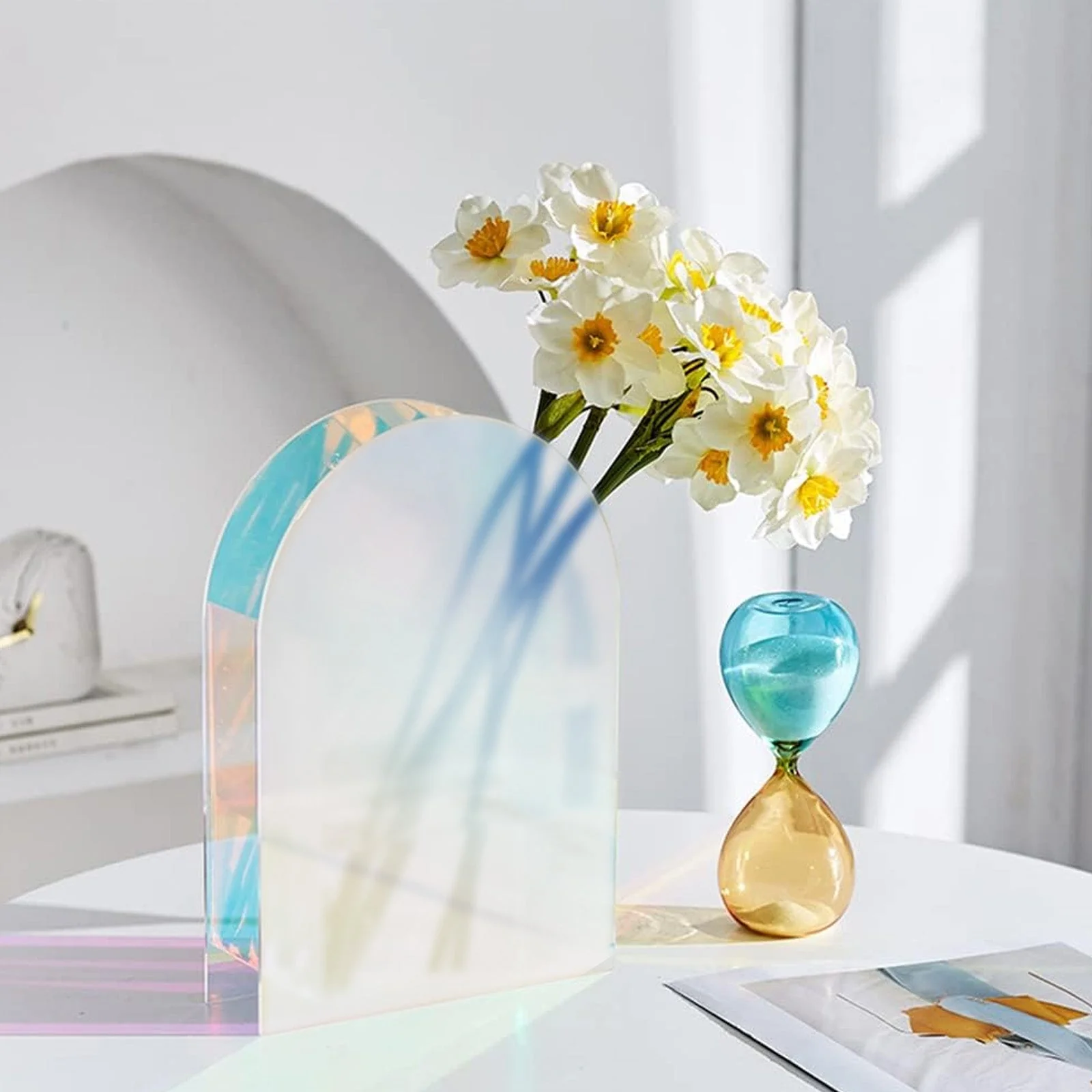 3mm Clear Iridescent Transparent Blue Film Frosted Acrylic Plexiglass (3pcs) - Image 2
