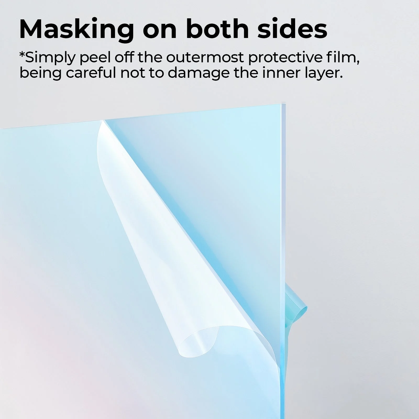 3mm Clear Iridescent Transparent Blue Film Frosted Acrylic Plexiglass (3pcs) - Image 4