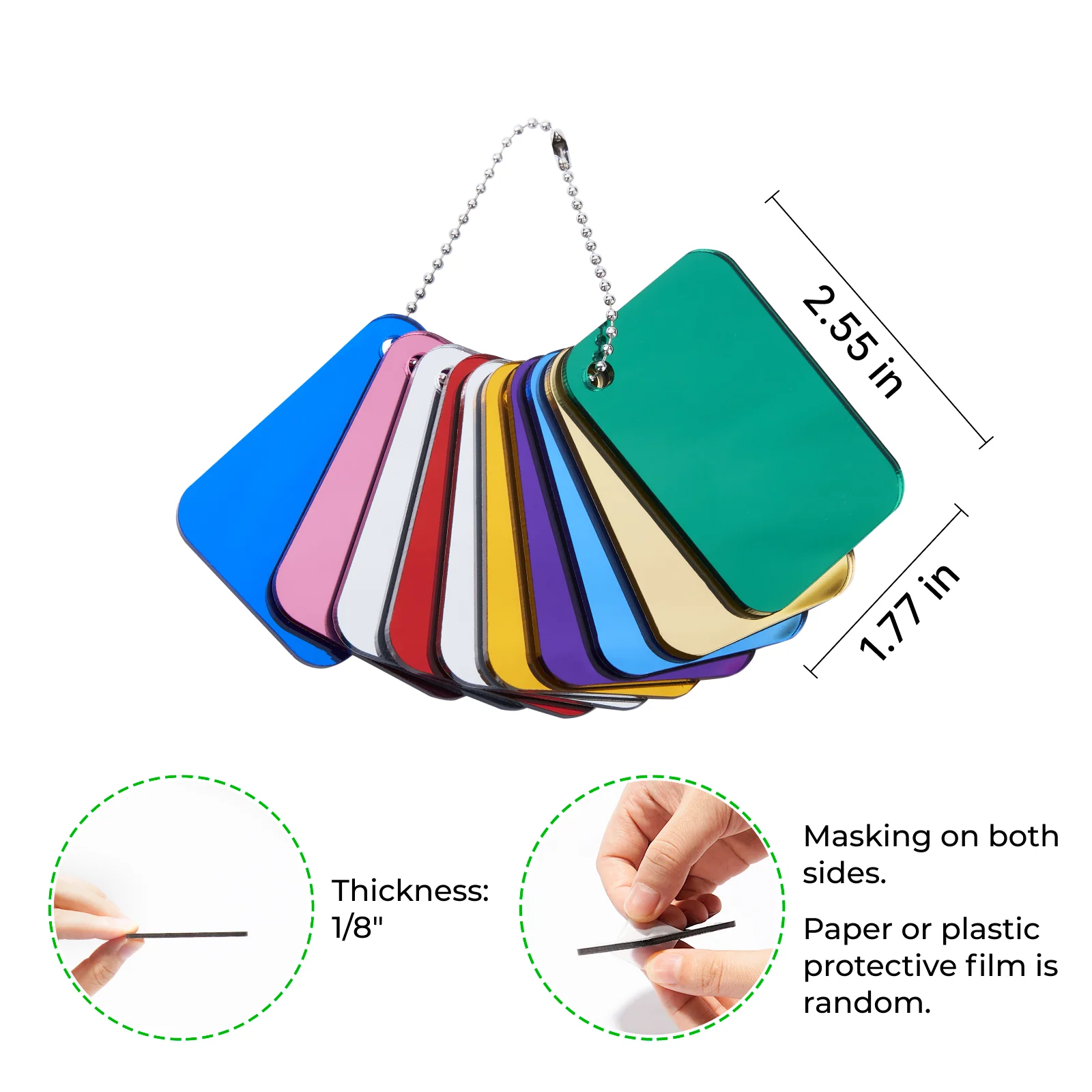 3.2 mm Mirror Acrylic Sample Set (10 pcs) - Image 3