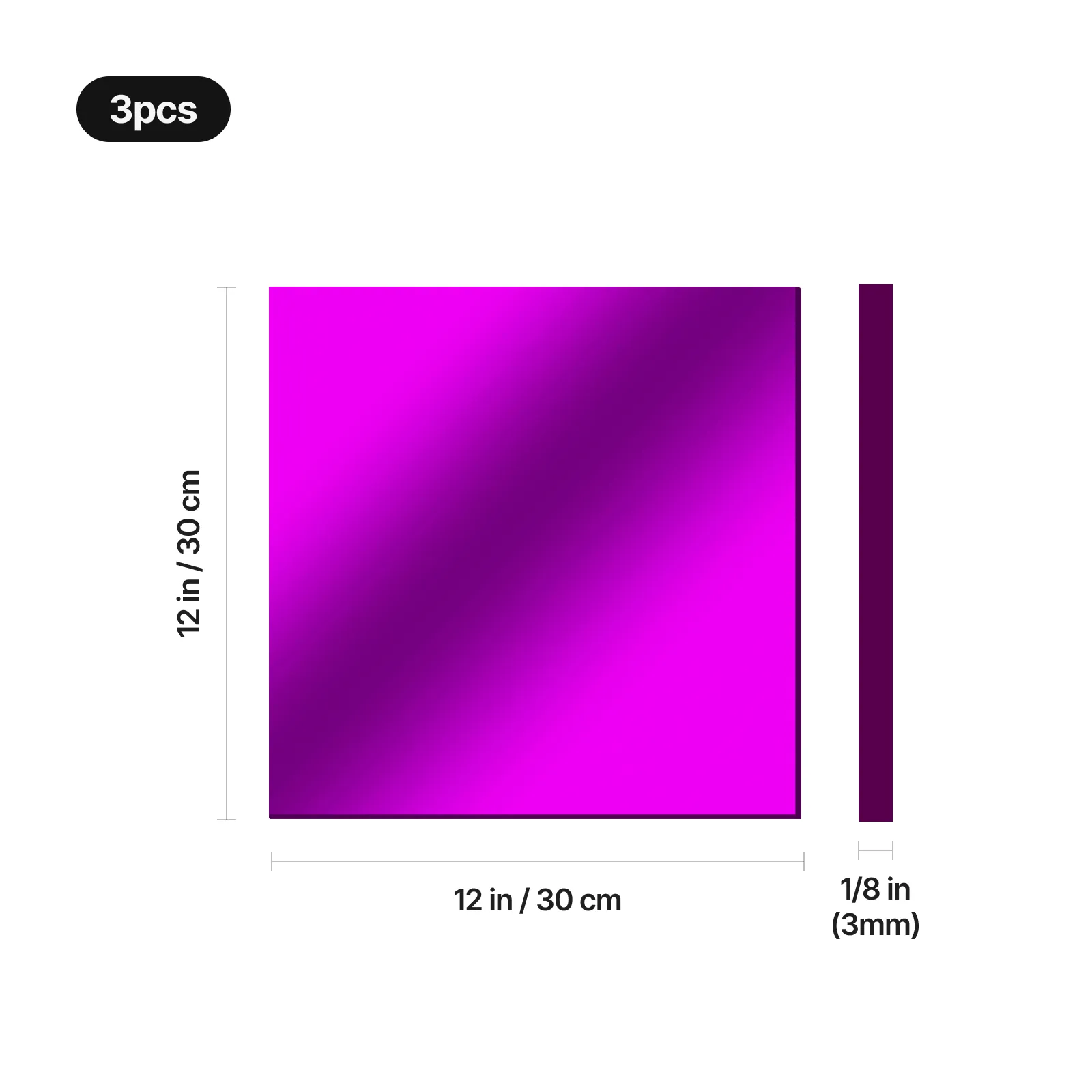 3.2 mm Mirror Acrylic Plexiglass Sheet - Image 14