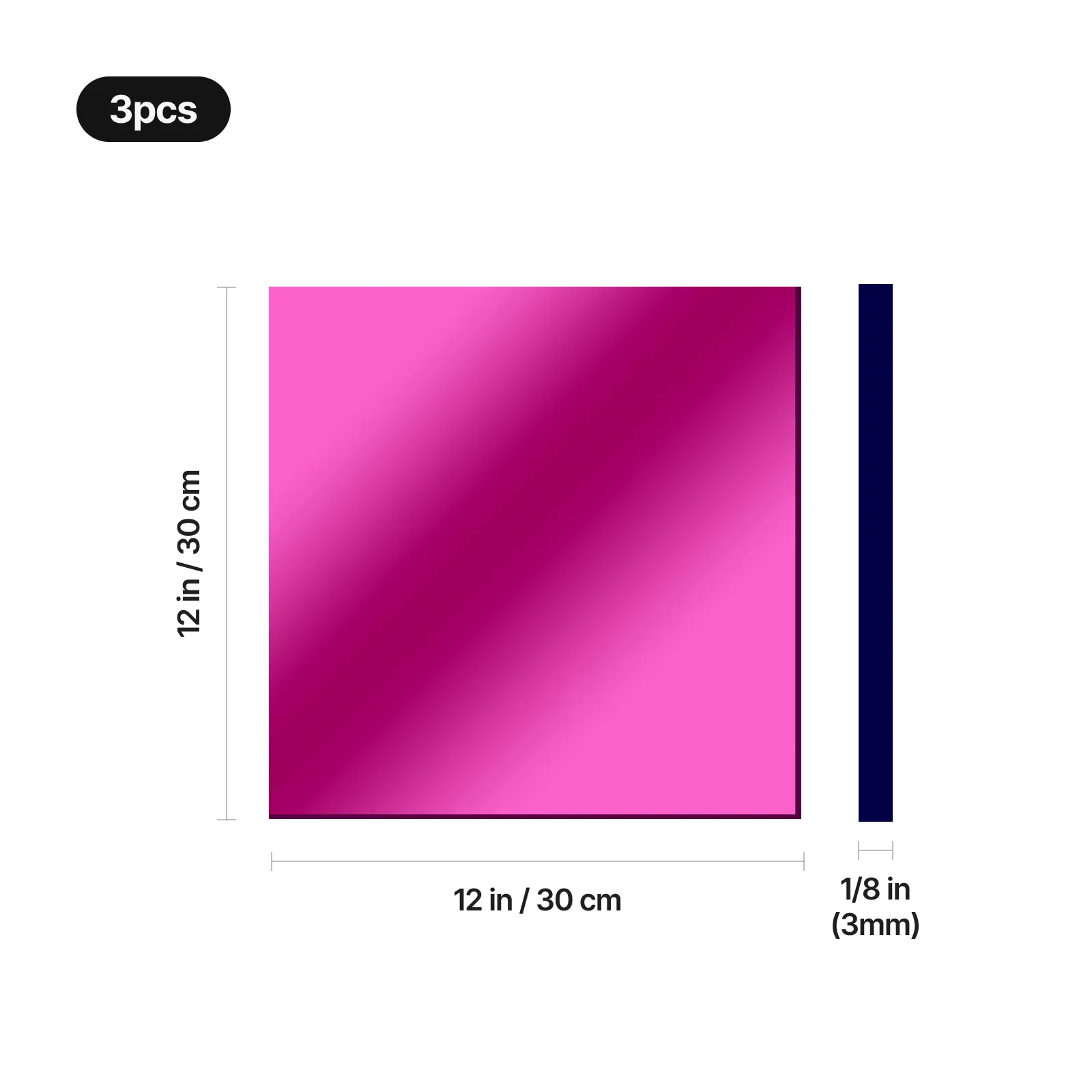 3.2 mm Mirror Acrylic Plexiglass Sheet - Image 3