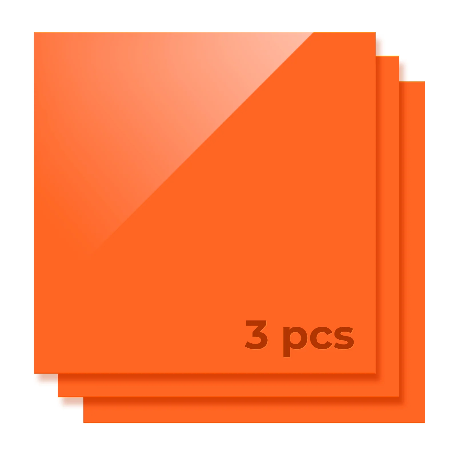 3mm Orange Opaque Glossy Acrylic Sheet(3pcs)-YAC024 - Image 3