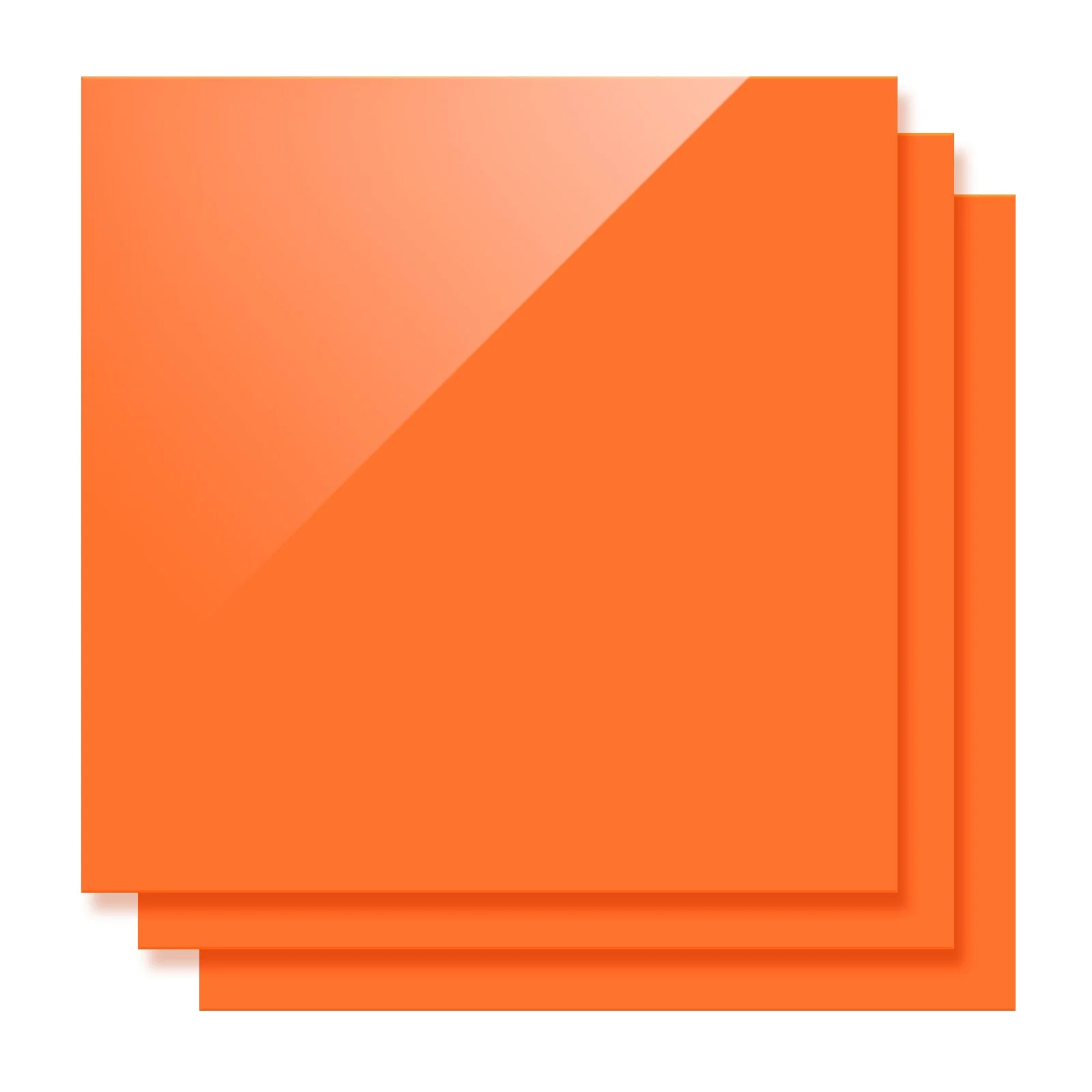 3mm Orange Opaque Glossy Acrylic Sheet(3pcs)-YAC024 - Image 4