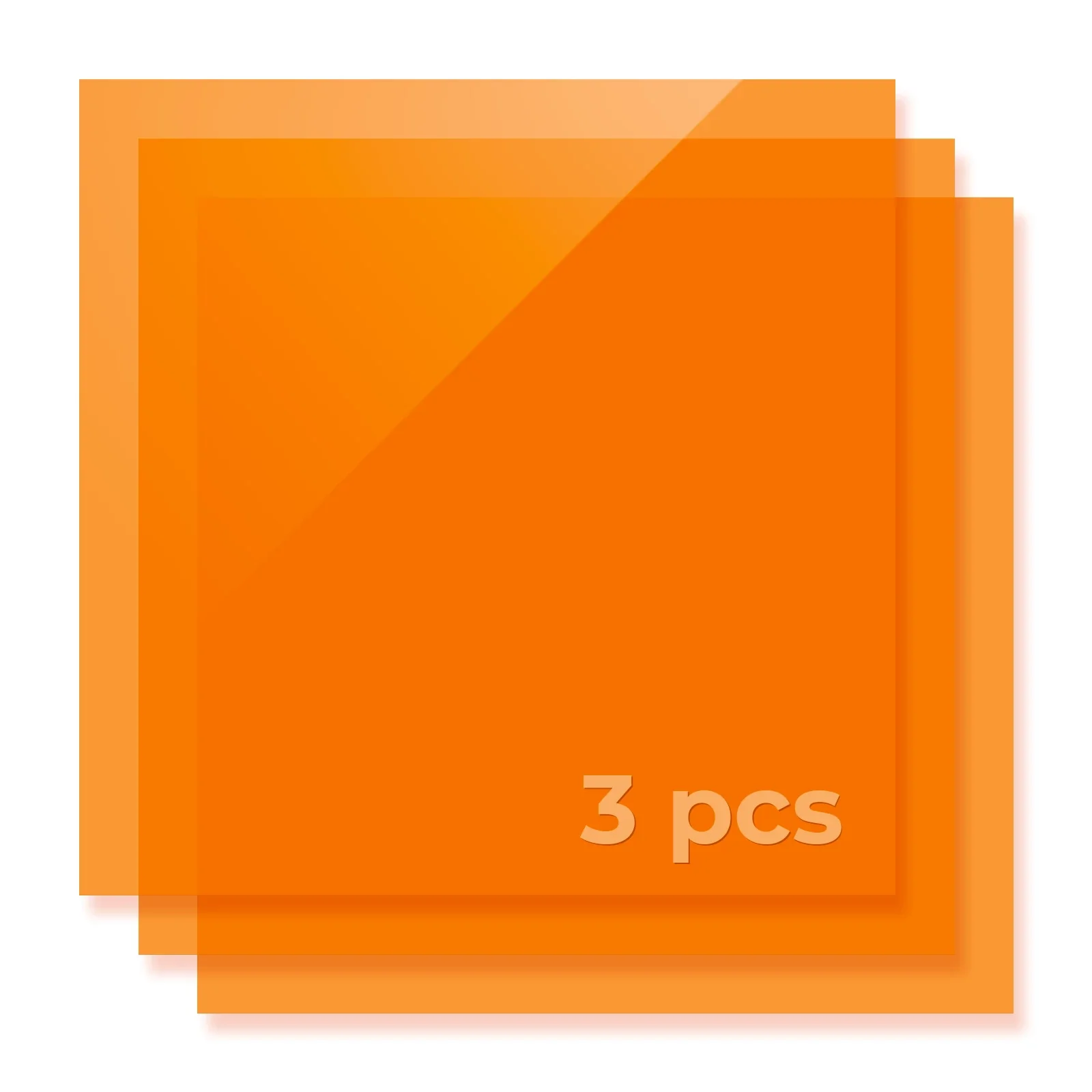 3mm Orange Translucent Glossy Acrylic Sheet (3pcs) - Image 4