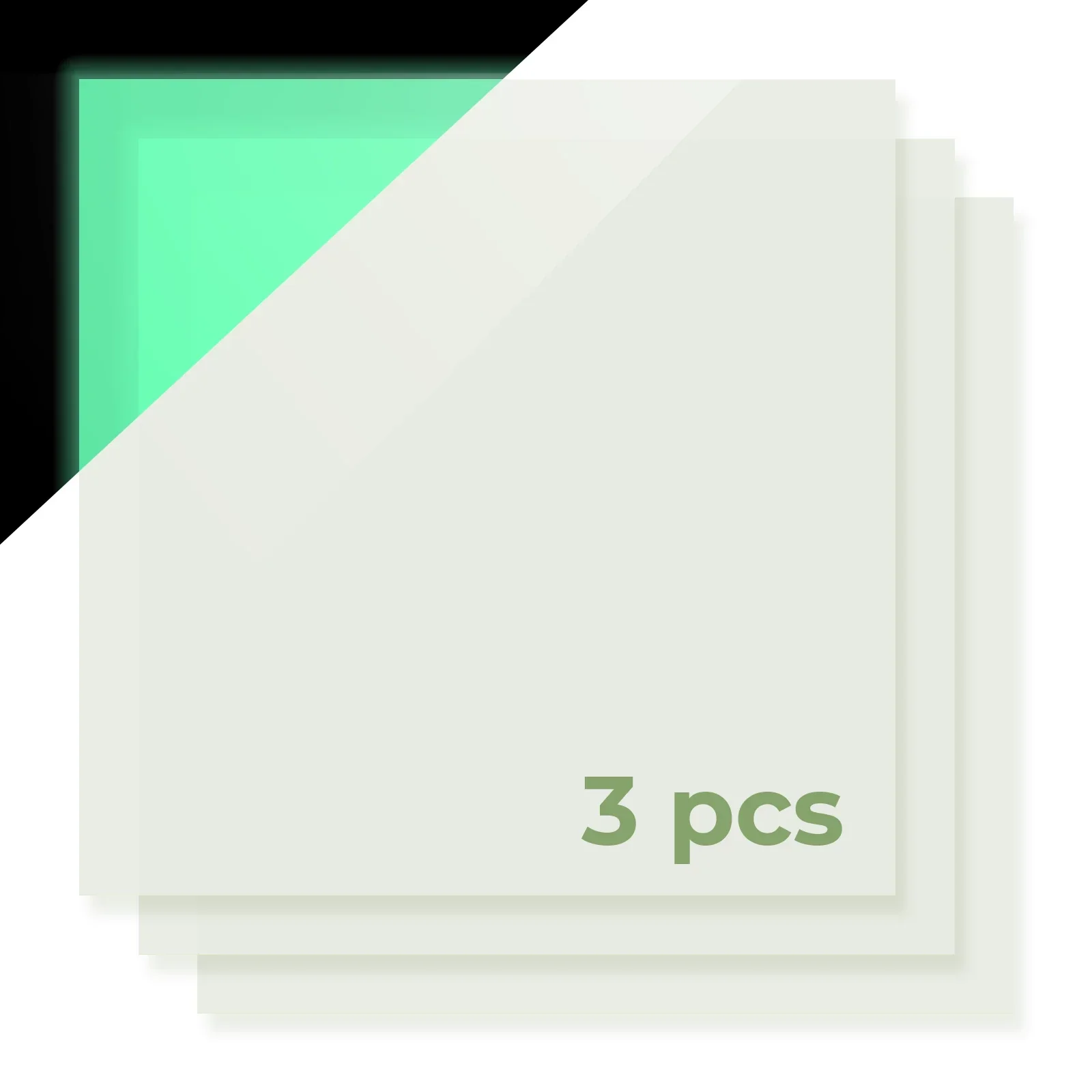 3mm Pale Green Glow in the Dark Acrylic Sheet Plexiglass (3pcs) - Image 5