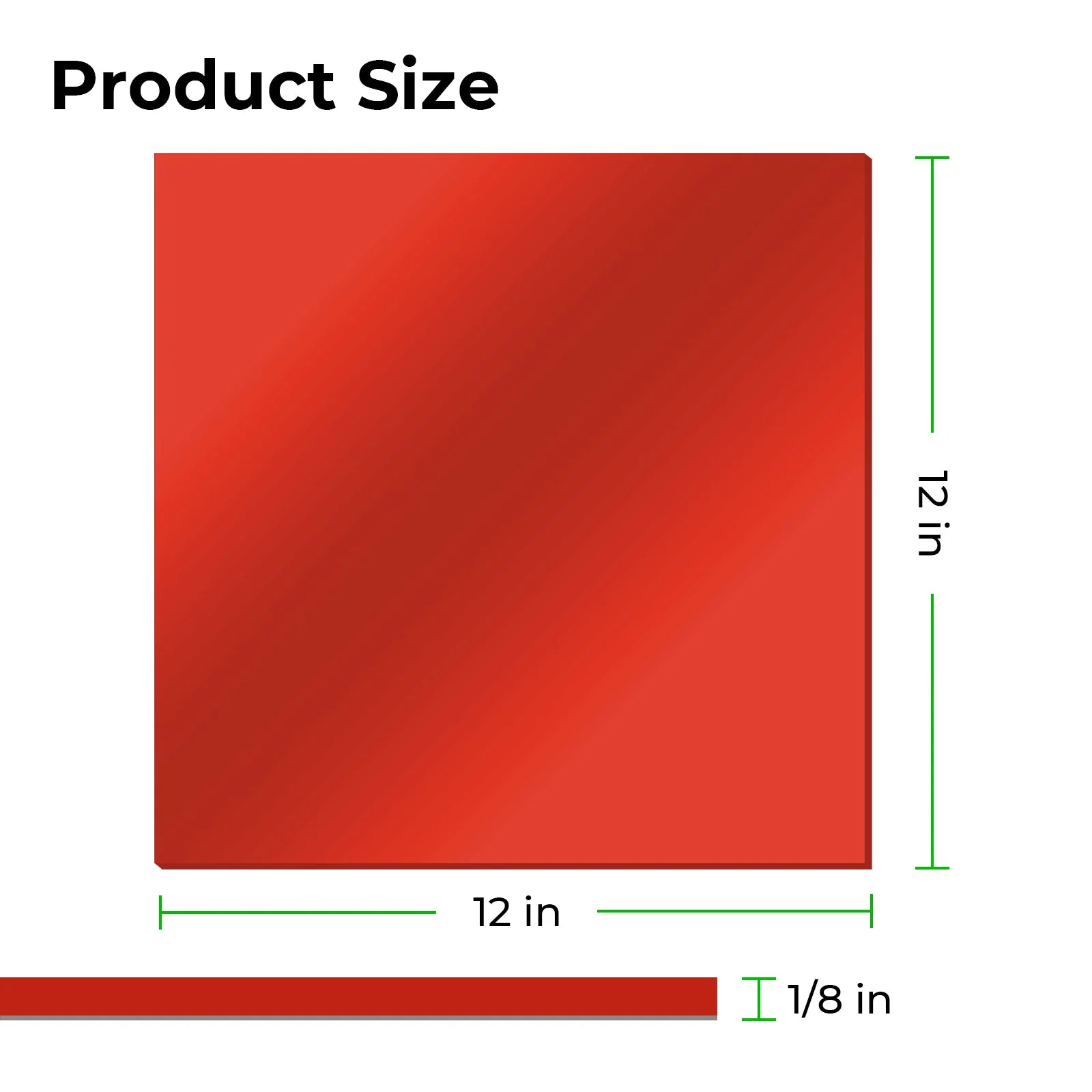 3mm Pale Red Mirror Acrylic Sheet (5pcs) - Image 2