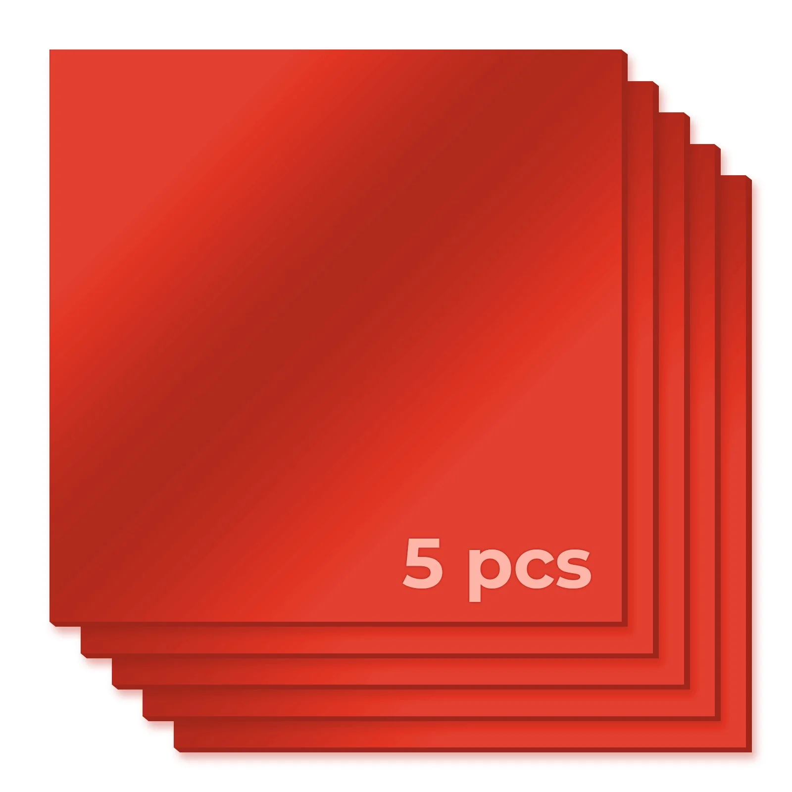 3mm Pale Red Mirror Acrylic Sheet (5pcs) - Image 3