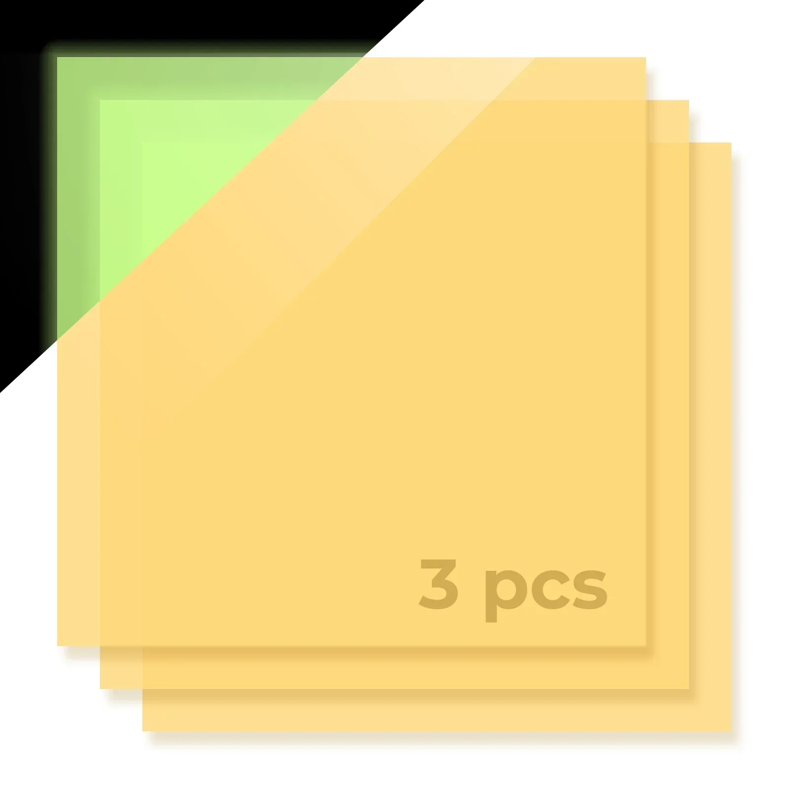 3mm Pale Yellow Glow in the Dark Acrylic Sheet Plexiglass (3pcs) - Image 5
