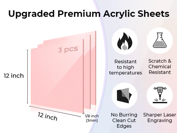 3mm Pastel Barbie Pink Acrylic Sheet Plexiglass (3pcs) - Image 5