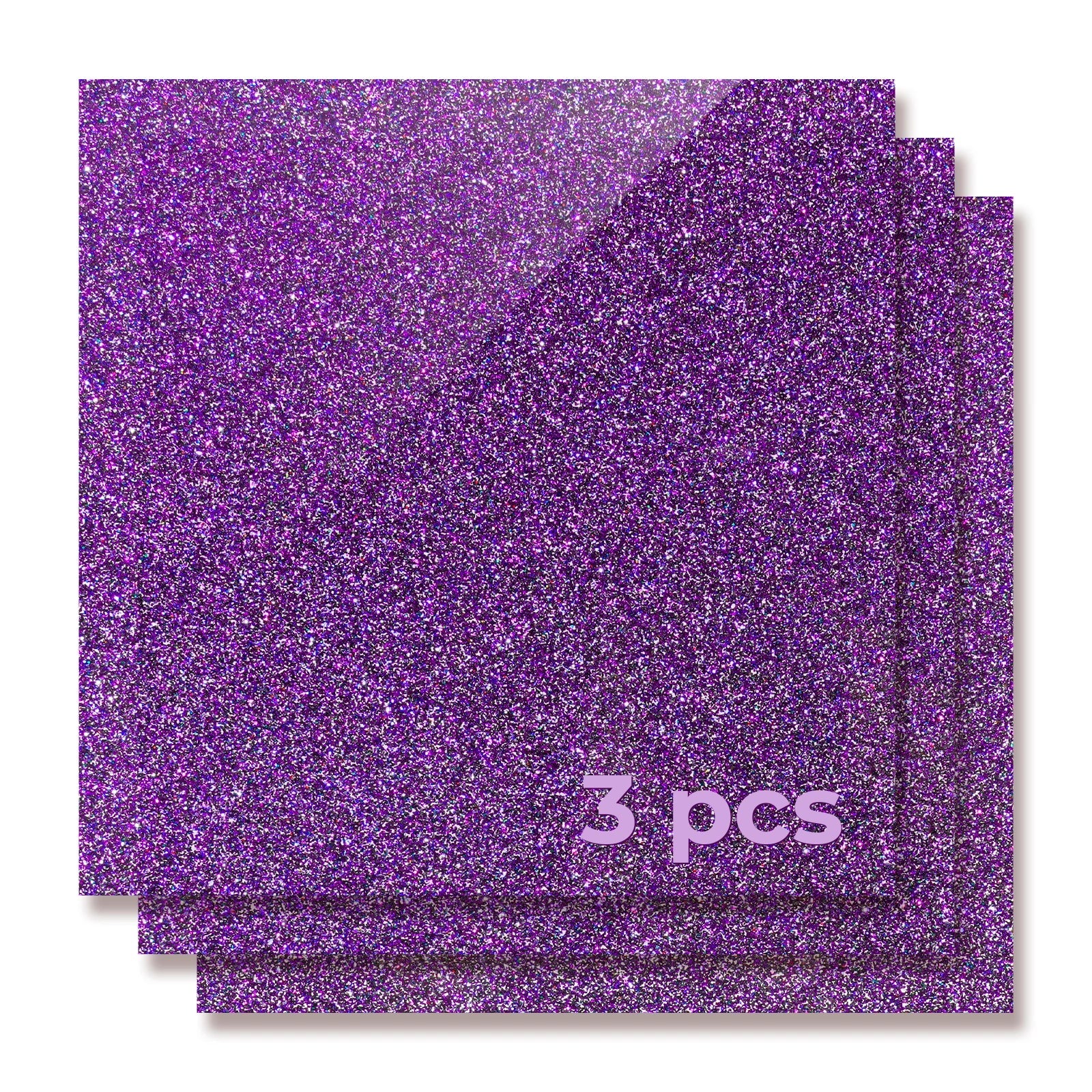 3mm Purple Glitter Opaque Glossy Acrylic Sheet (3pcs) - Image 3
