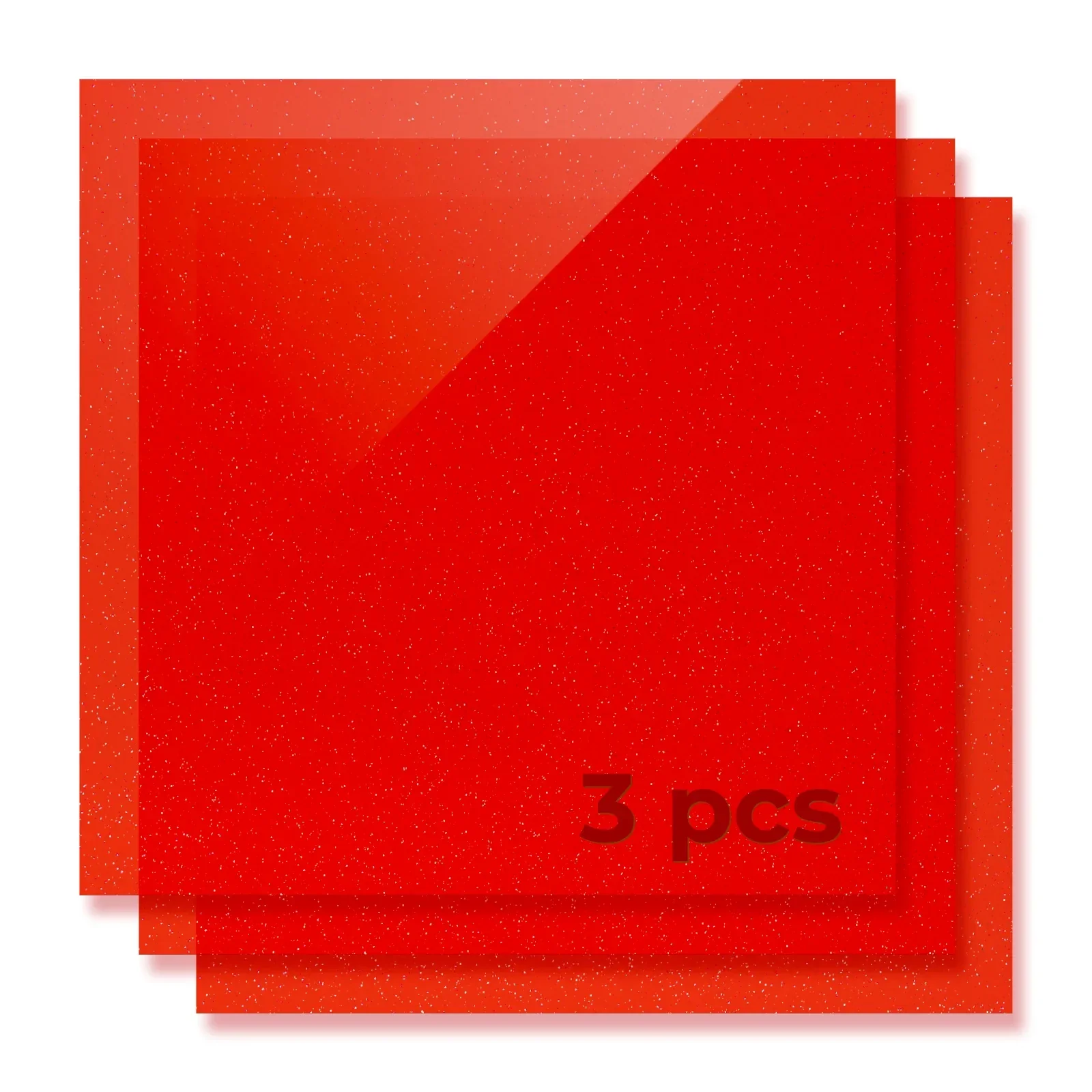 3mm Red Glitter Translucent Glossy Acrylic Sheet (3pcs) - Image 4