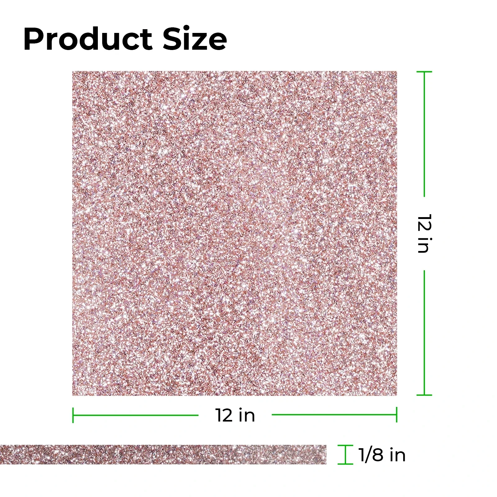 3mm Rose Gold Glitter Opaque Glossy Acrylic Sheet Plexiglass (3pcs) - Image 3