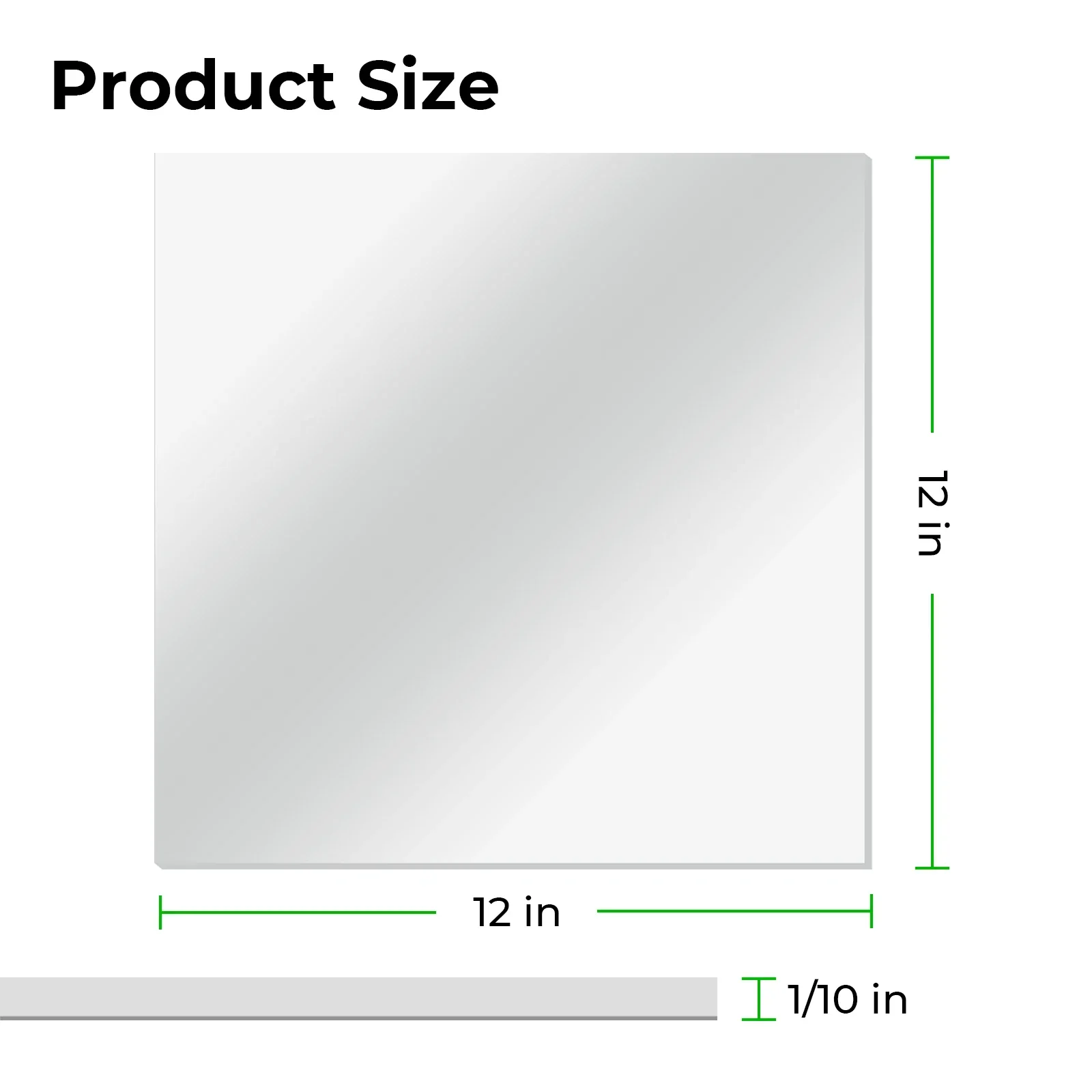 2.6mm See-through Mirror Acrylic Sheet Plexiglass (3pcs) - Image 3