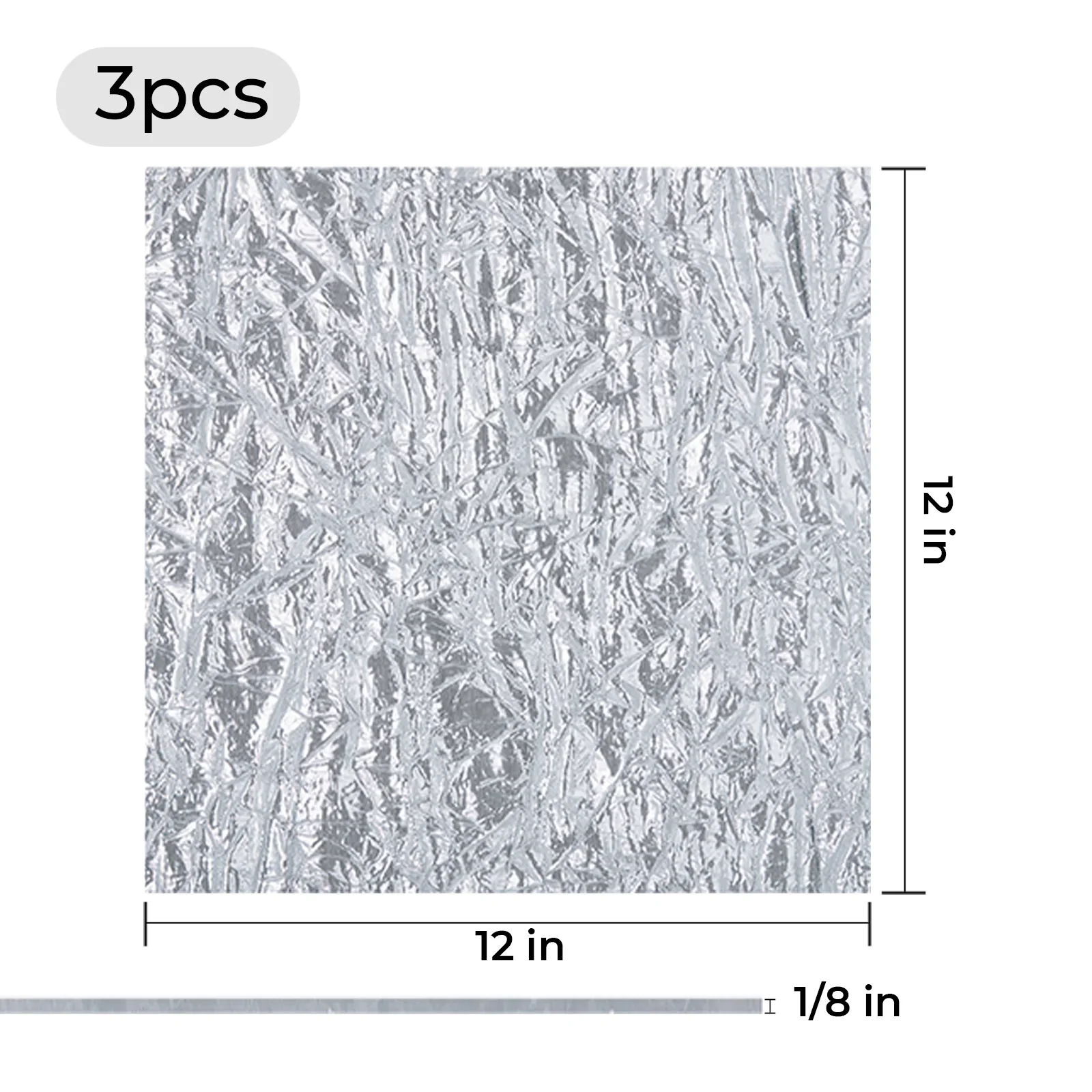3 mm Silver Metallic Mesh Acrylic Sheet Plexiglass (3pcs) - Image 3