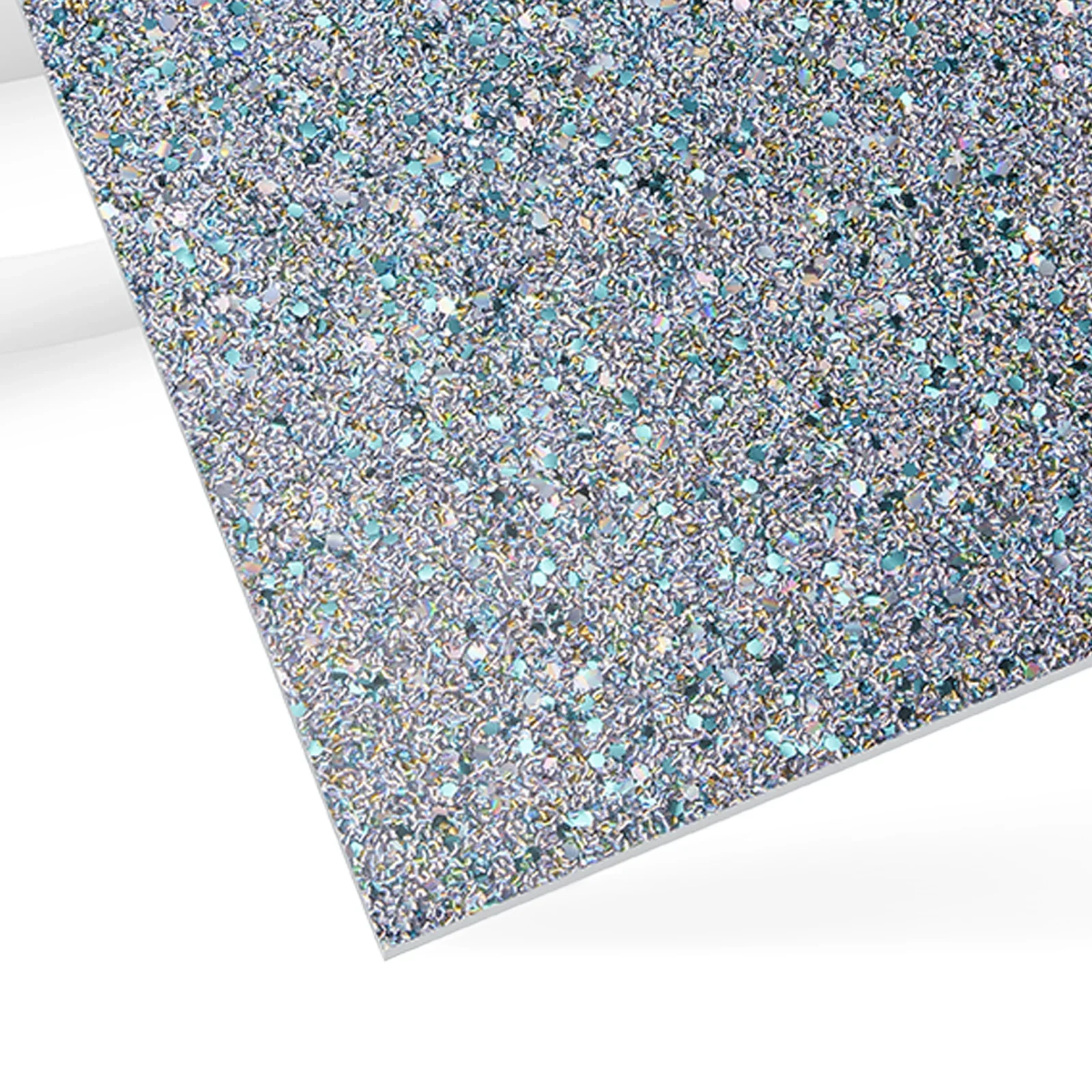 3mm Silver Sparkle Glitter Acrylic Sheet Plexiglass (3pcs)