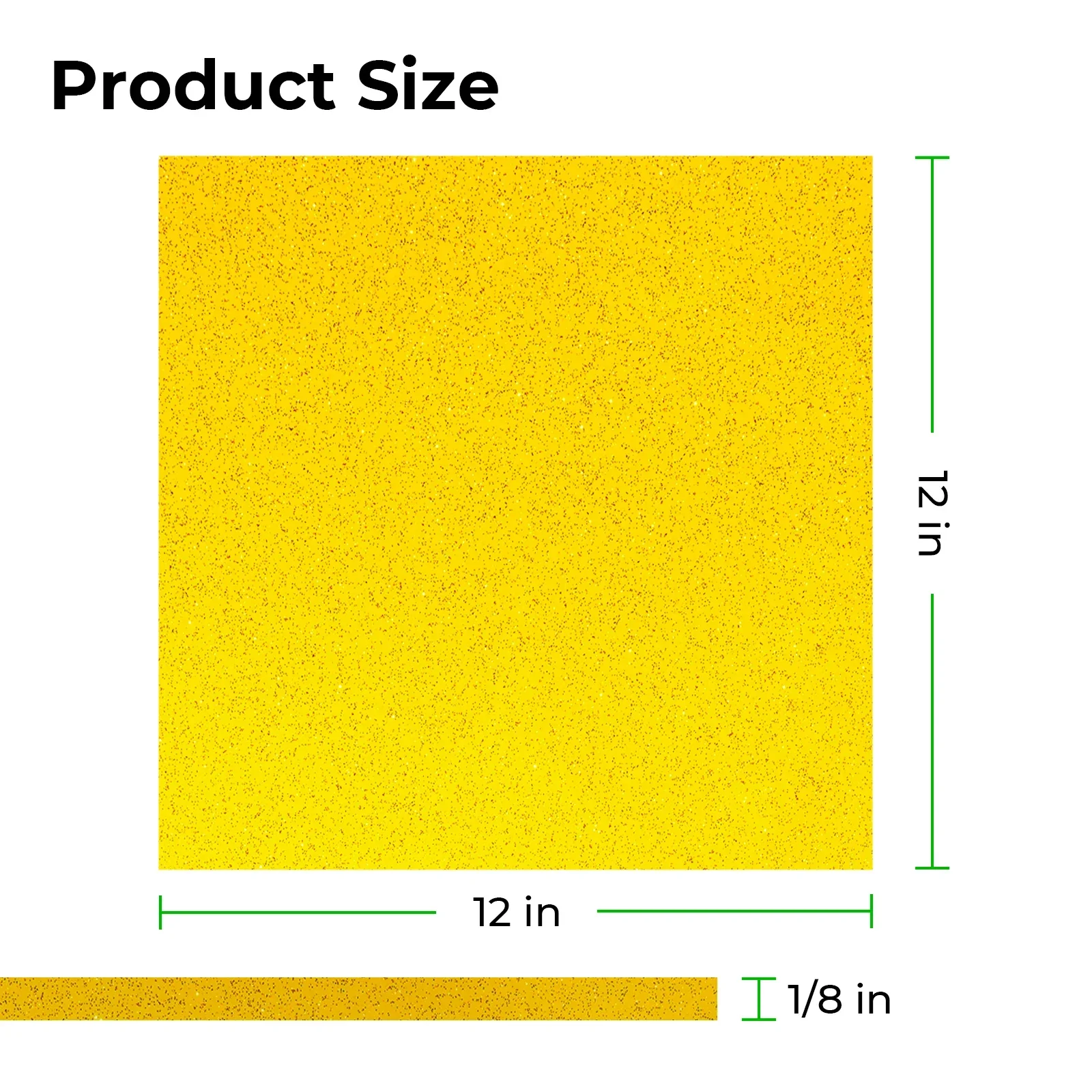 3mm Yellow Glitter Translucent Glossy Acrylic Sheet (3pcs) - Image 3