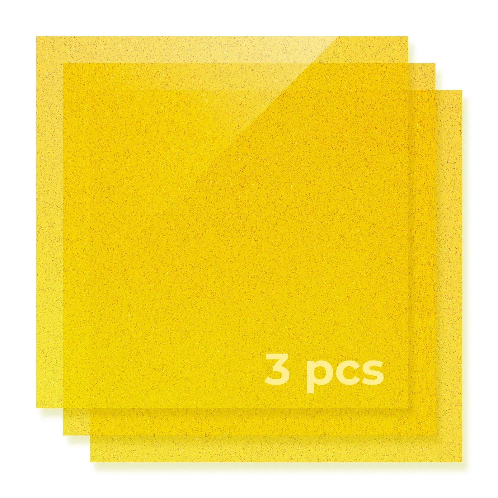 3mm Yellow Glitter Translucent Glossy Acrylic Sheet (3pcs) - Image 4