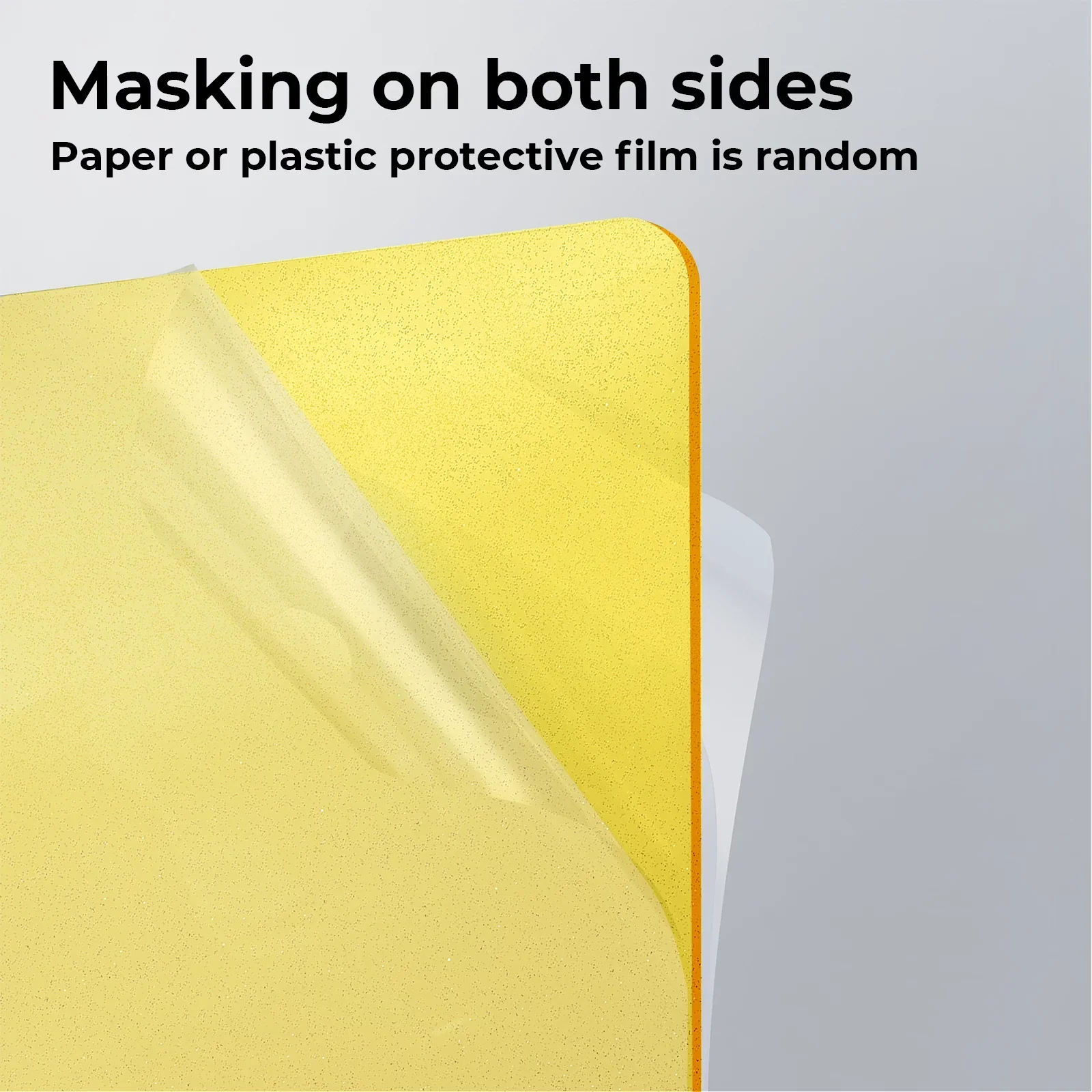 3mm Yellow Glitter Translucent Glossy Acrylic Sheet (3pcs) - Image 5