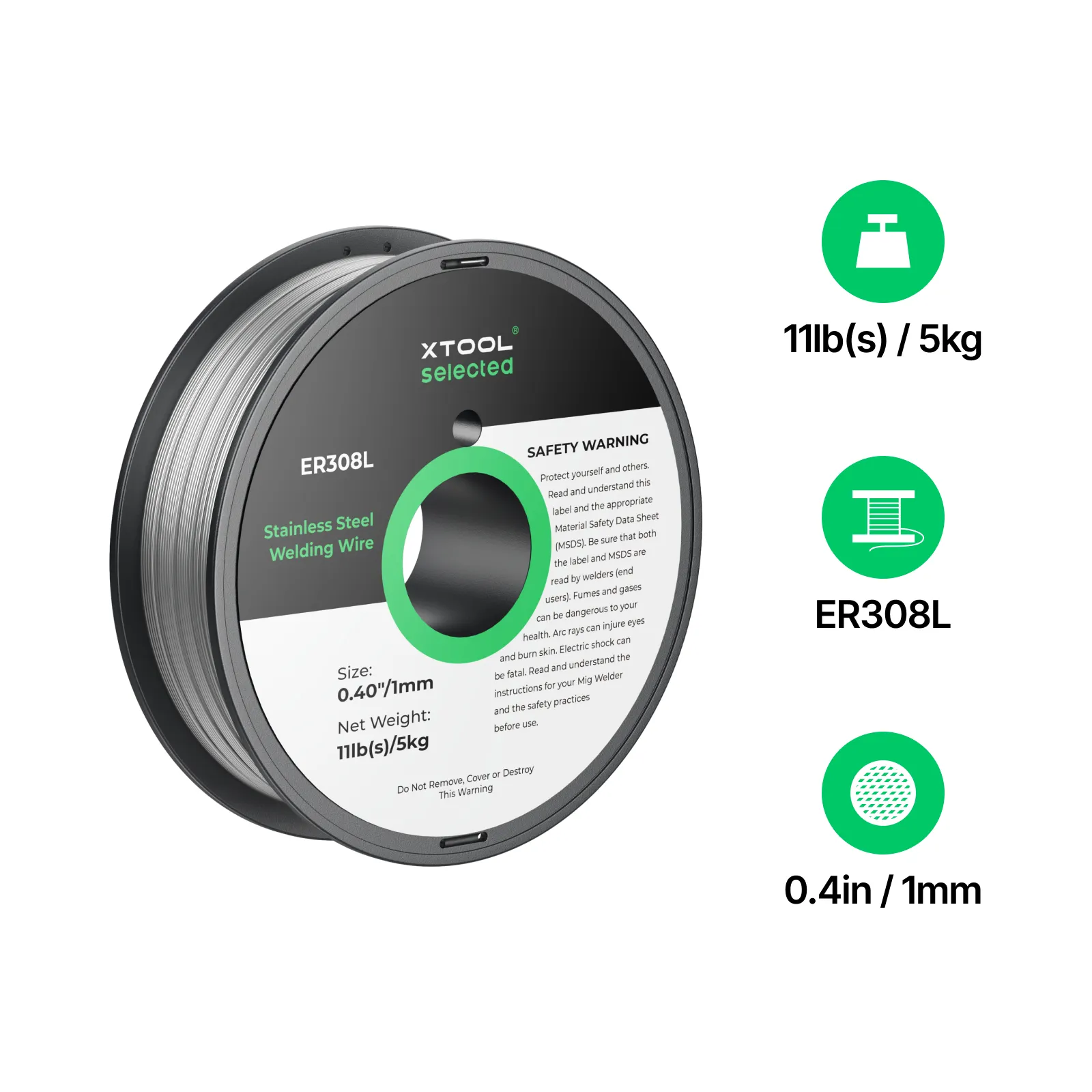 1 mm ER308L Stainless Steel Welding Wire 5 kg Spool - Image 3