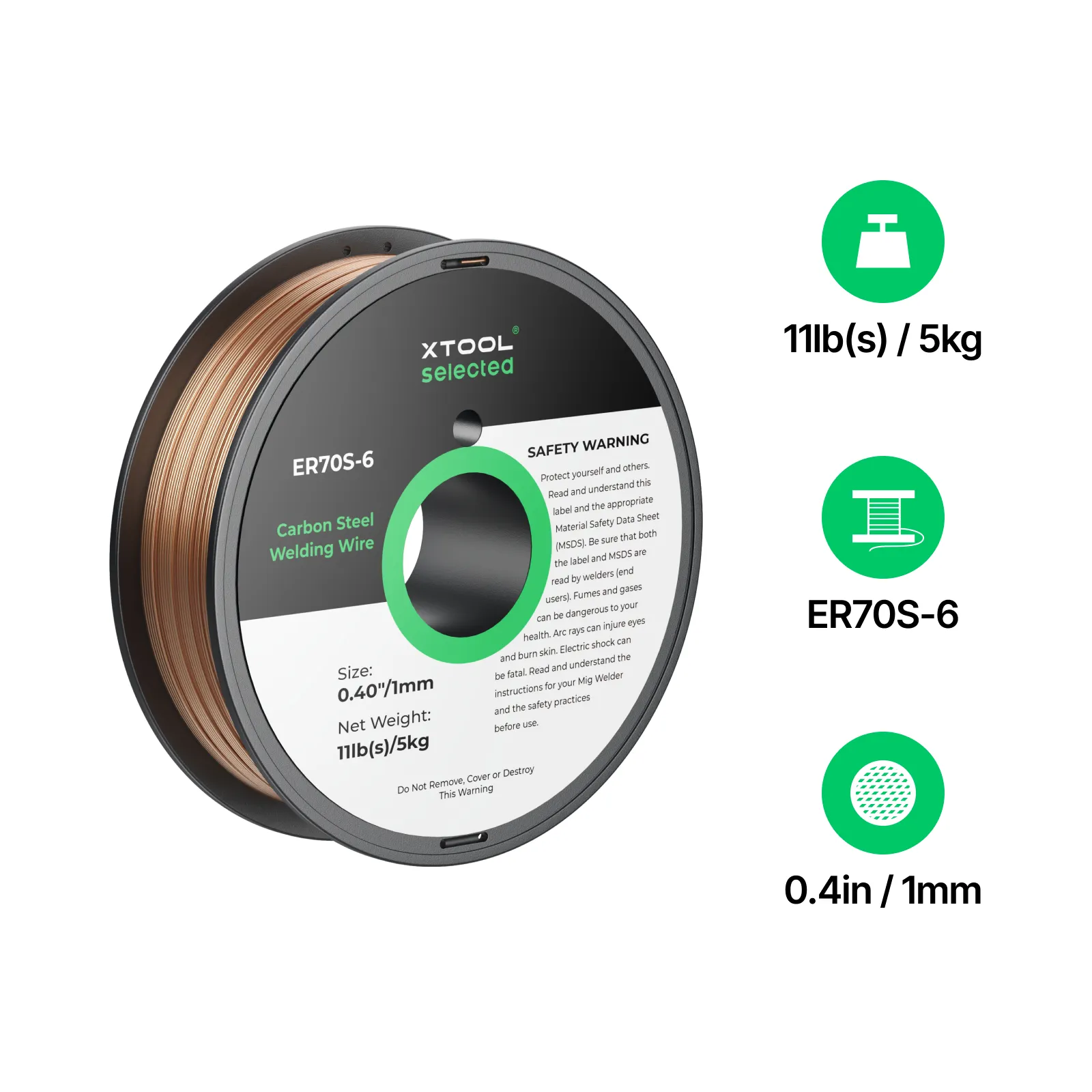 1  mm ER70S-6 Carbon Steel Welding Wire 5 kg Spool - Image 3