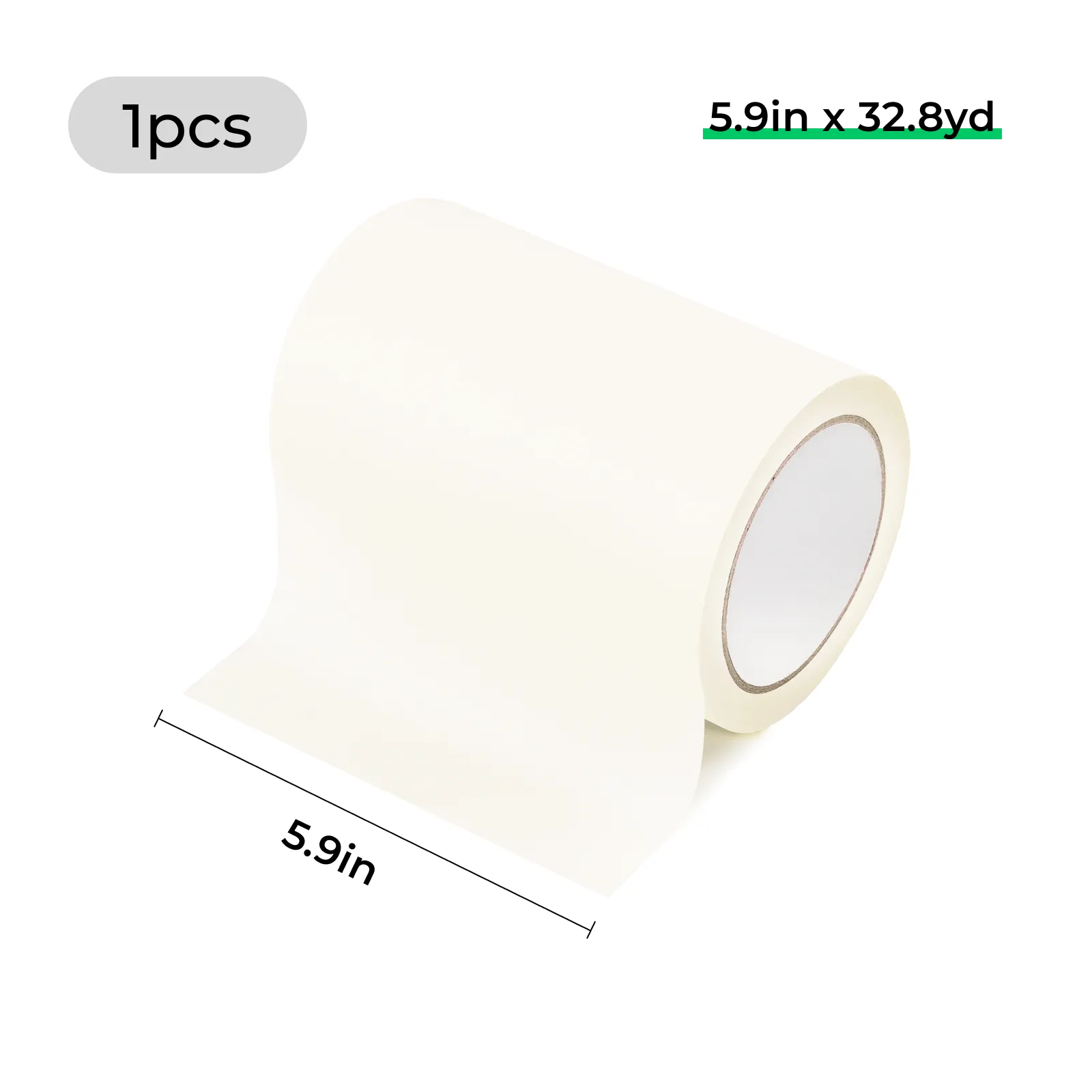 15 cm × 30 m Beige White Masking Tape - Image 3