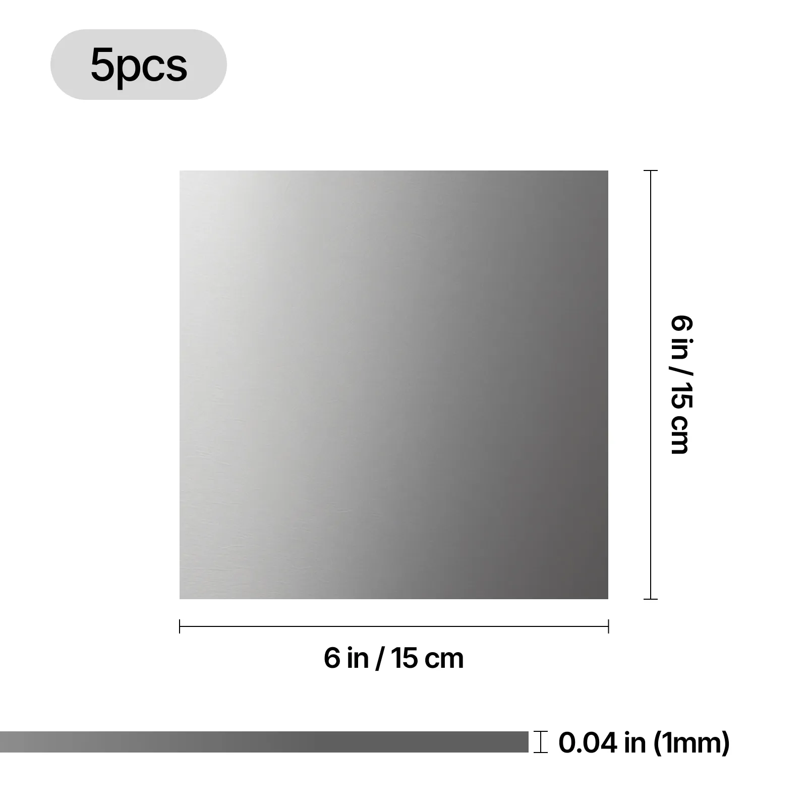 1.2 mm 18/8 Stainless Steel Sheets (5 pcs) - Image 3