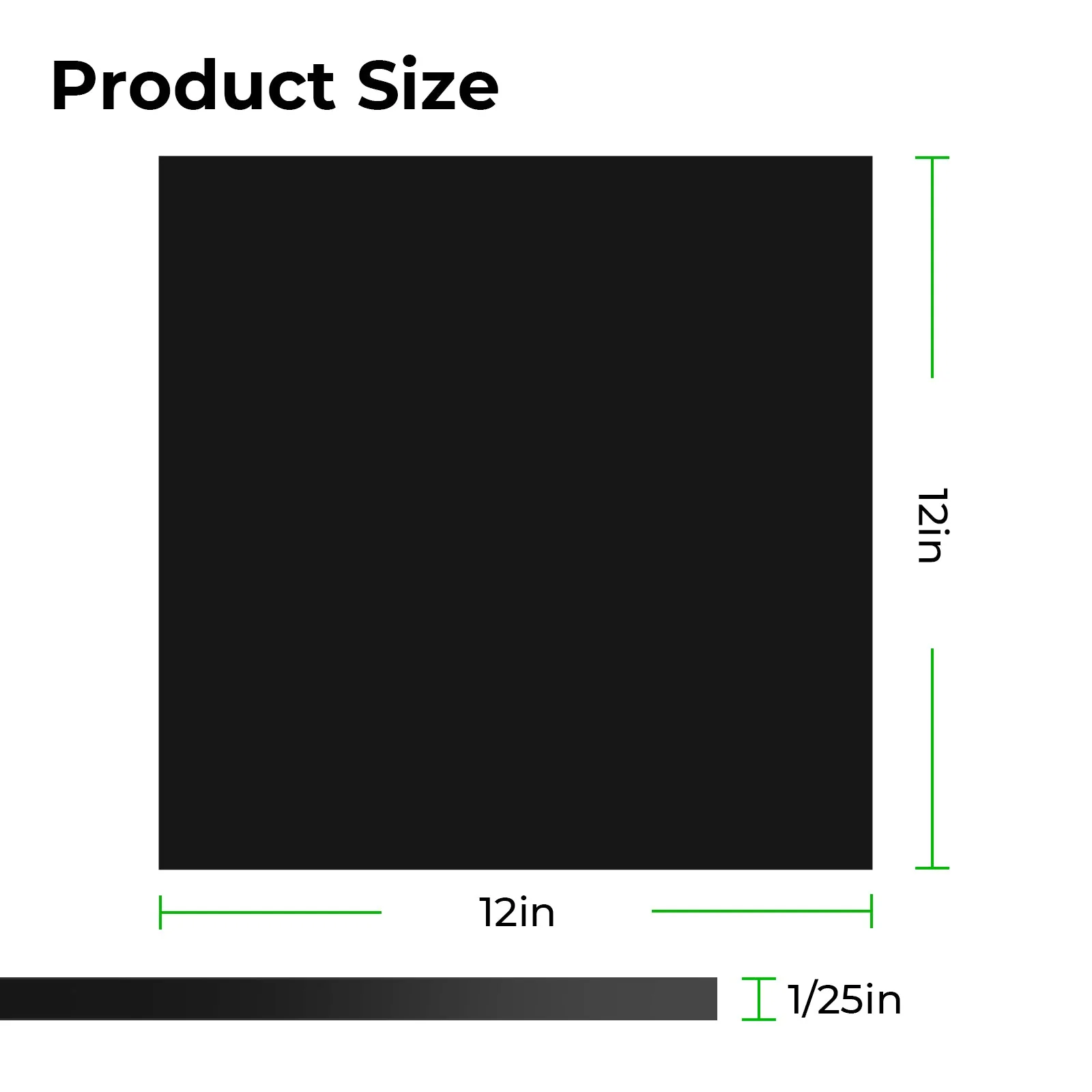 1mm Black Opaque Glossy Acrylic Sheet Plexiglass (10pcs) - Image 2