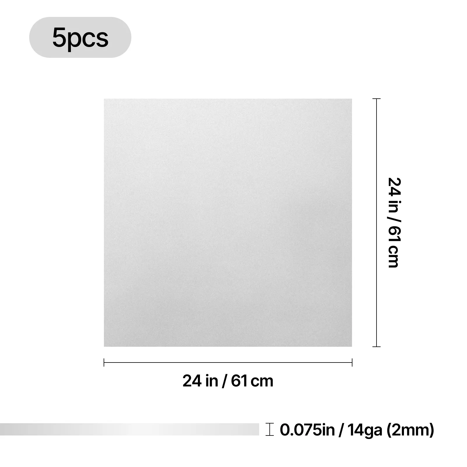 620 × 610 × 2 mm Q235 Carbon Steel Sheet (5pcs) - Image 3