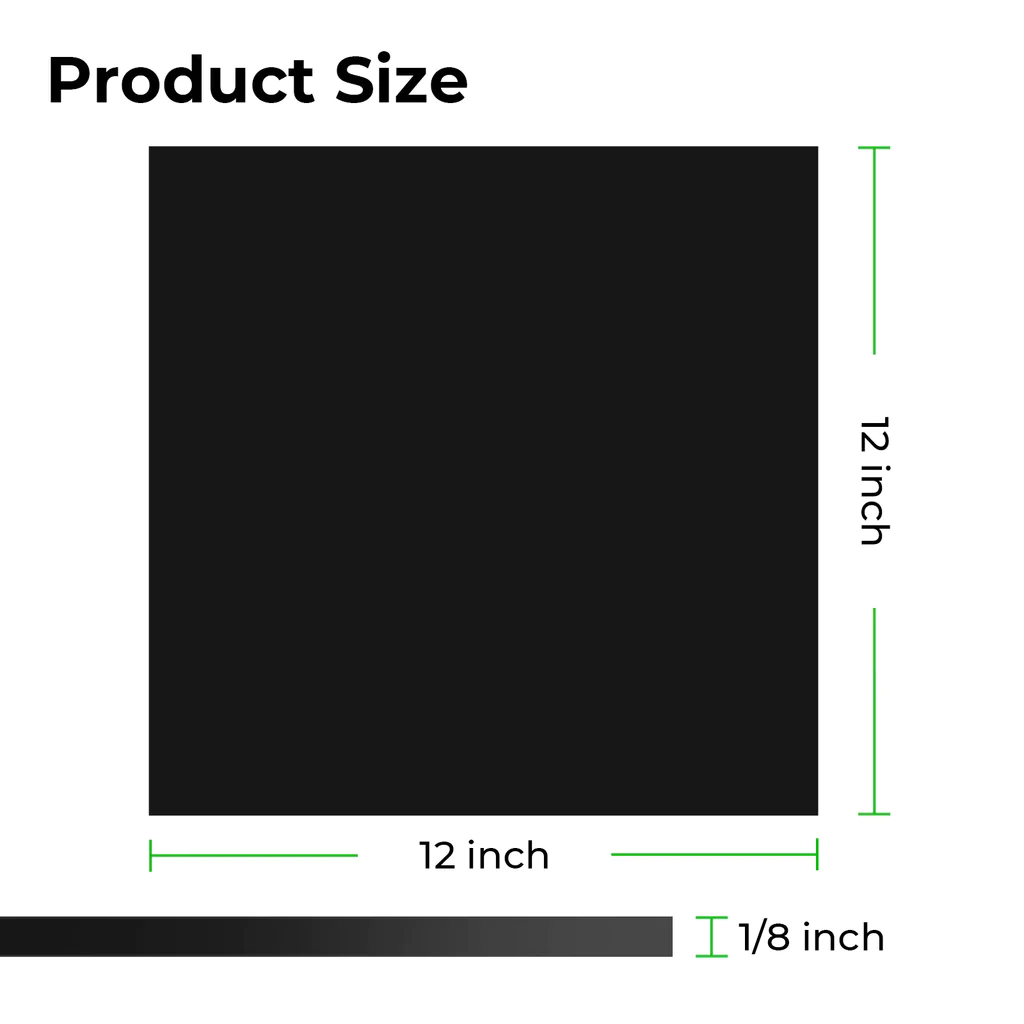 3mm Black Opaque Glossy Acrylic Sheet (3pcs) - Image 3