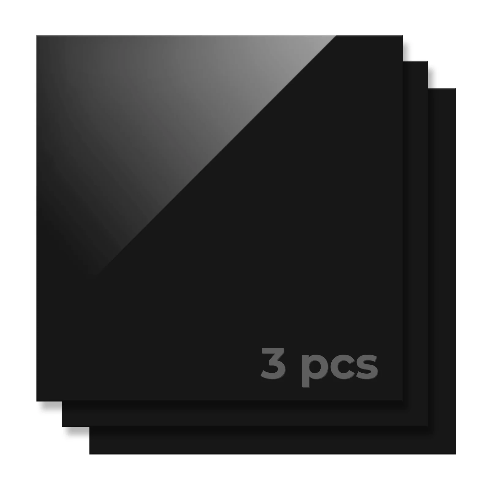 3mm Black Opaque Glossy Acrylic Sheet (3pcs) - Image 4