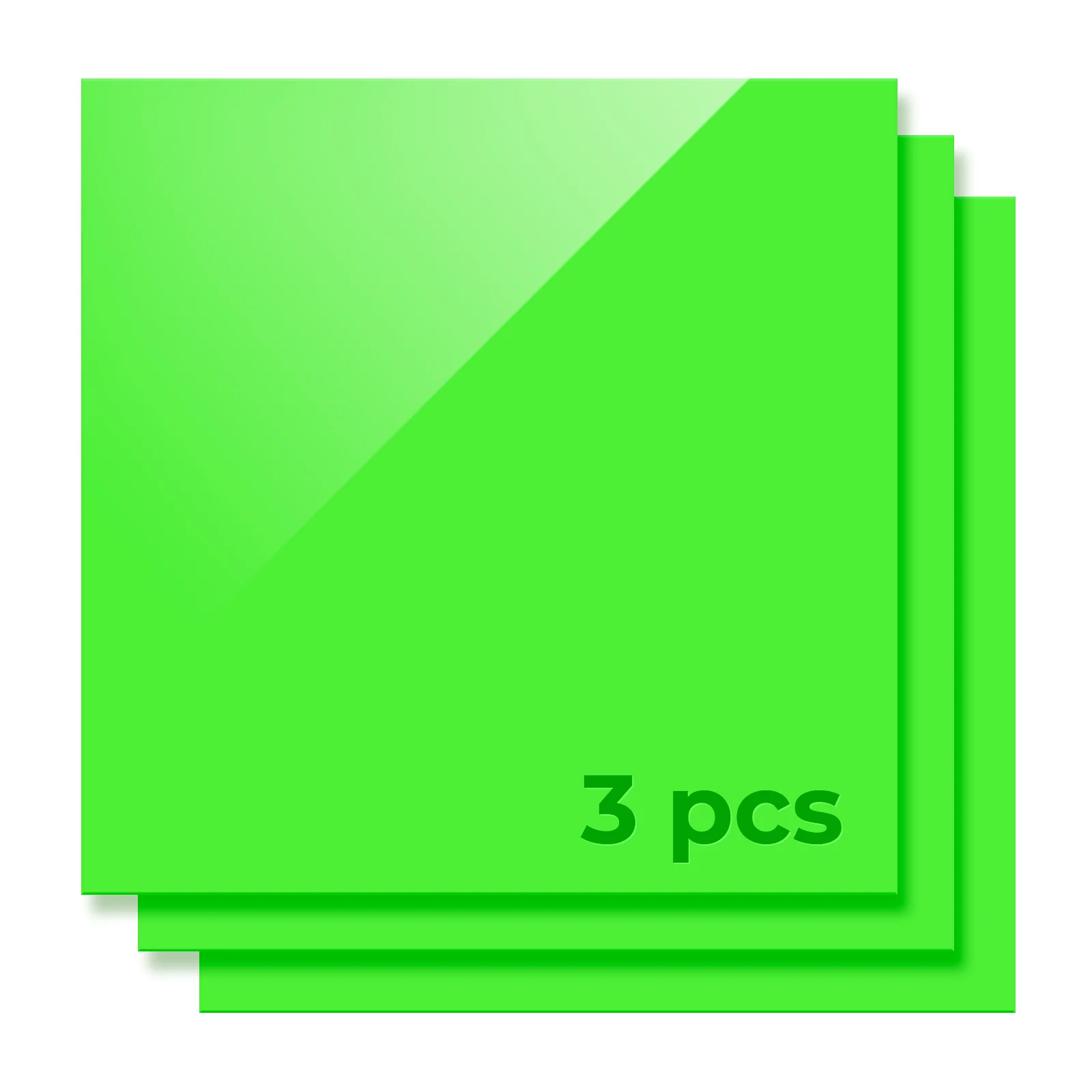 3mm Grass Green Opaque Glossy Acrylic Sheet (3pcs)-YAC004 - Image 4